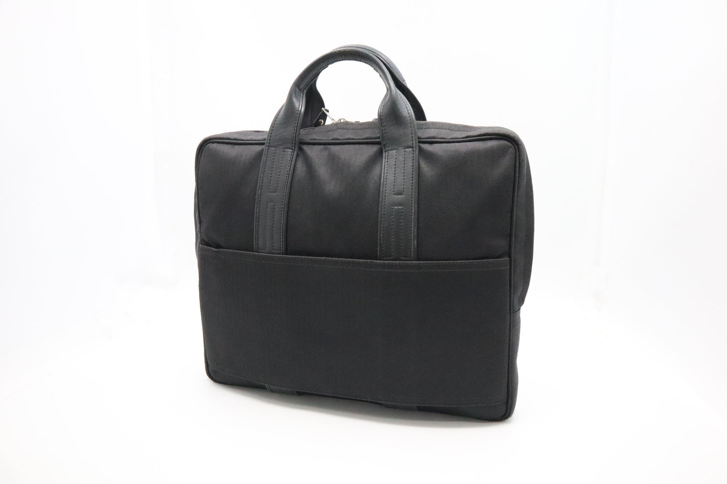 Hermes Acapulco Ordinateur Briefcase In Handbag Canvas Black Travel Bag