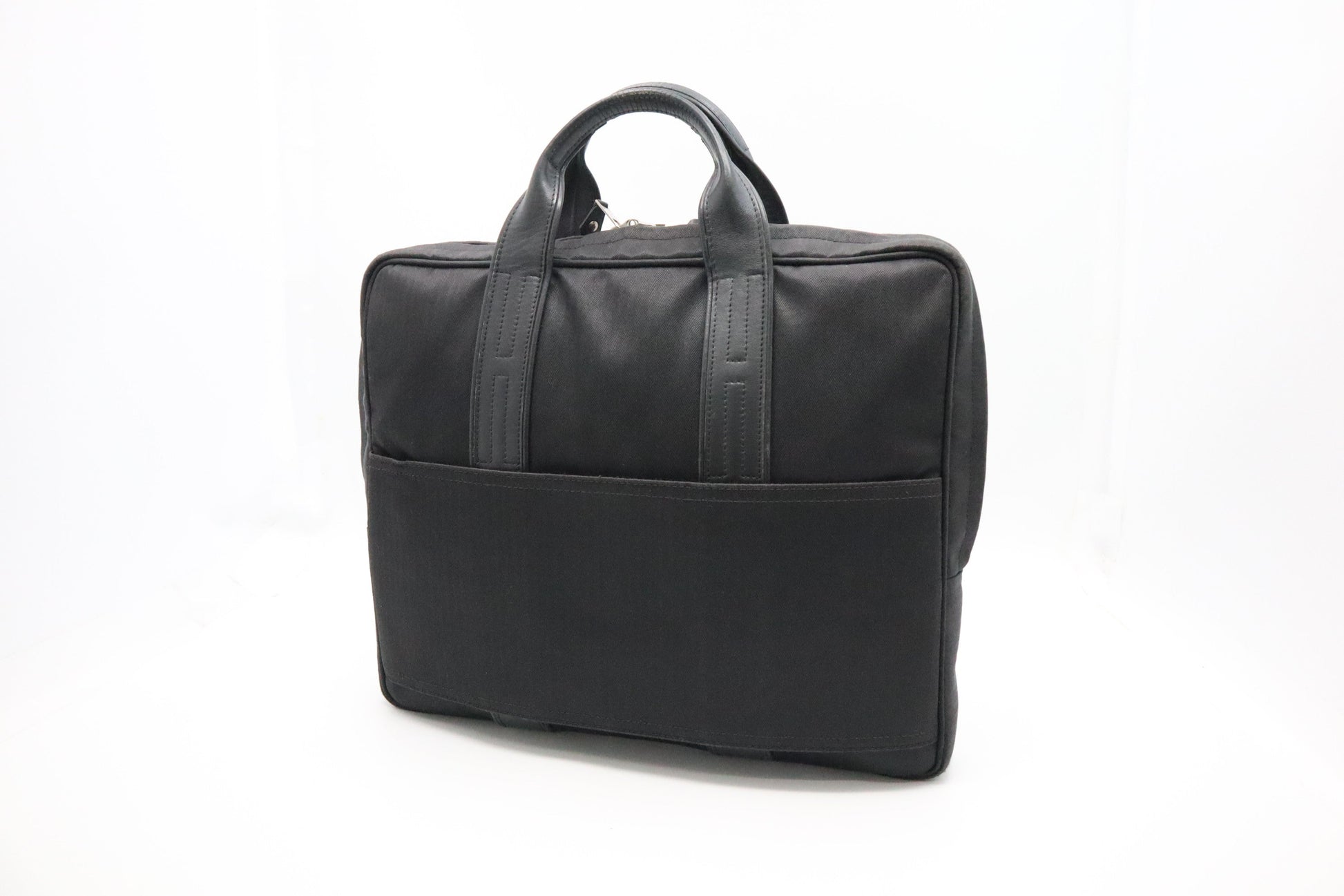 Hermes Acapulco Ordinateur Briefcase In Handbag Canvas Black Travel Bag
