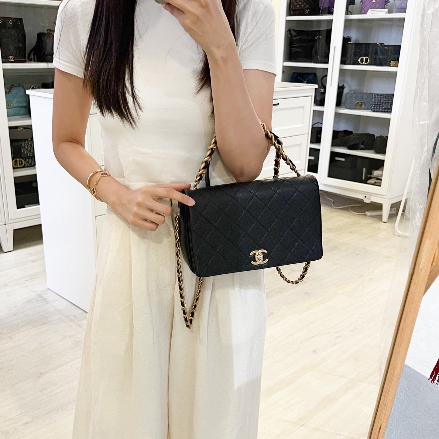 Chanel Full Flap Bag in Black Caviar and AGHW (Model: )