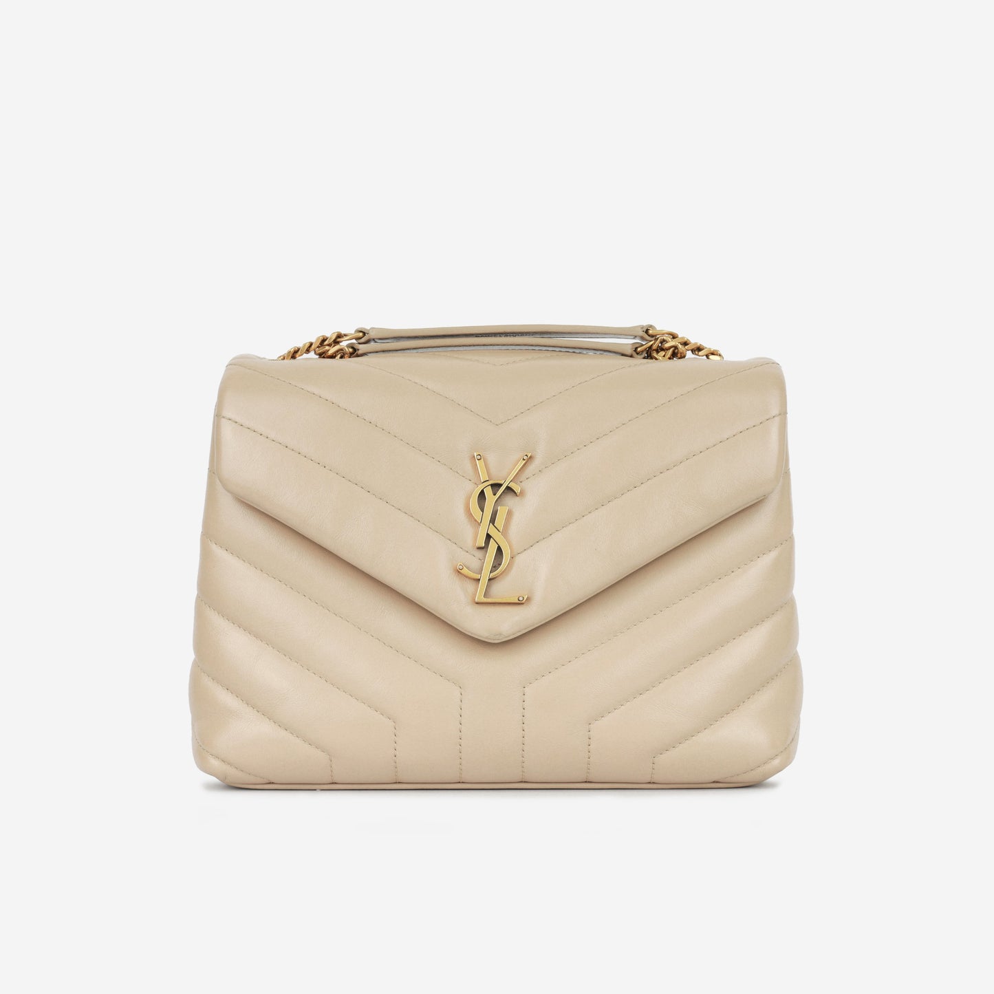 YSL Saint Laurent Lou Lou Crossbody Bag Beige Small