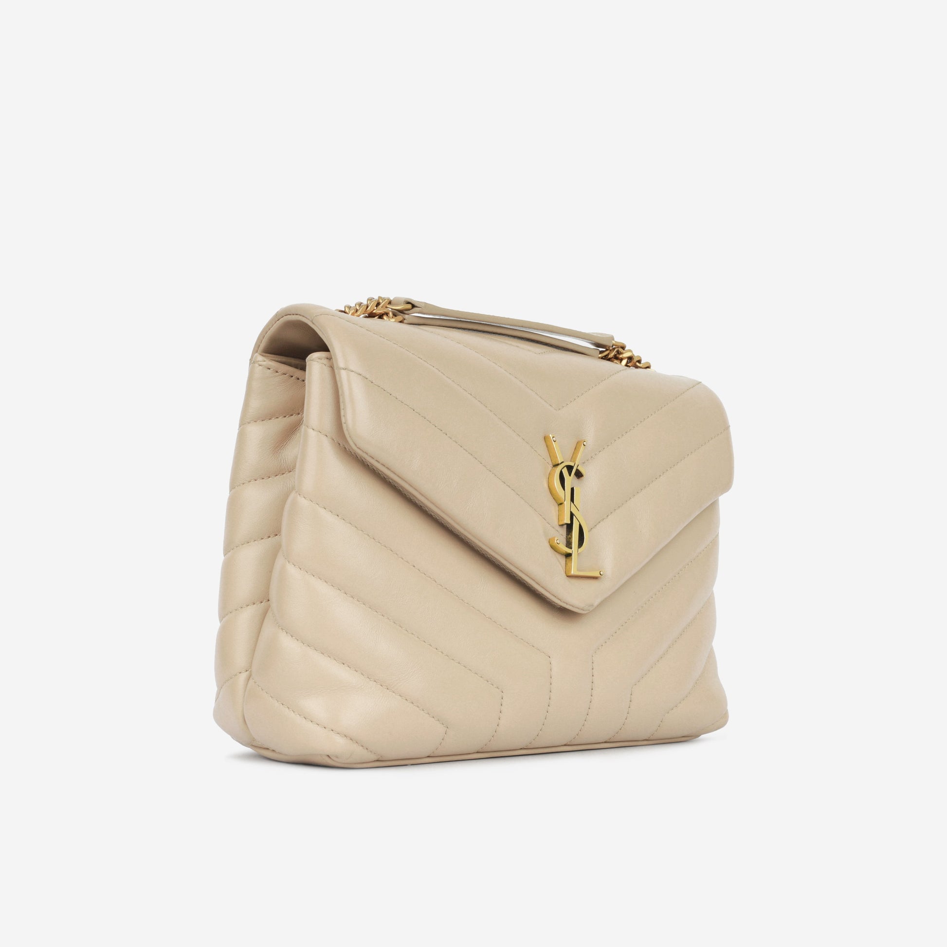 YSL Saint Laurent Lou Lou Crossbody Bag Beige Small