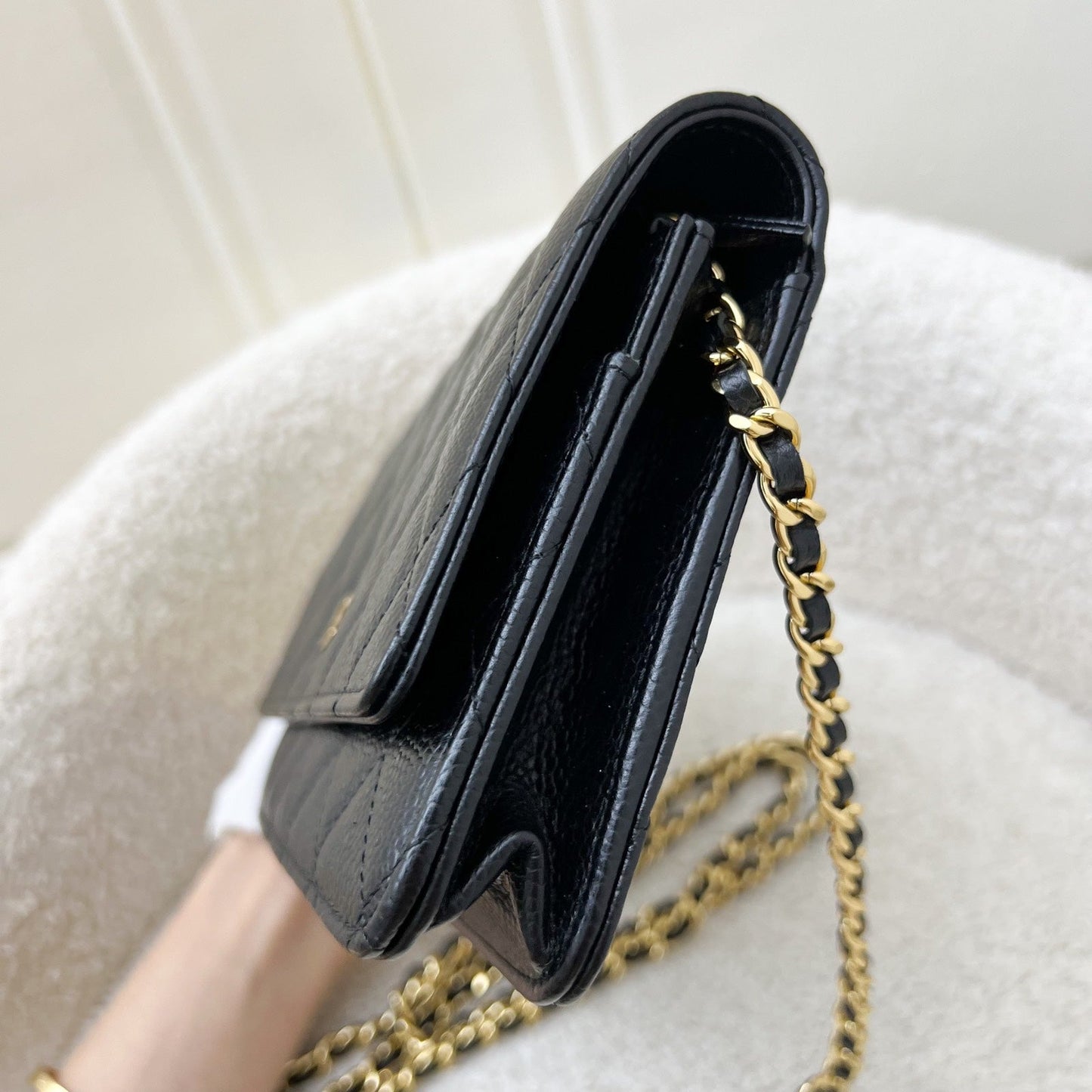 Chanel Classic Wallet on Chain WOC in Black Caviar and GHW (Model: ) Bag