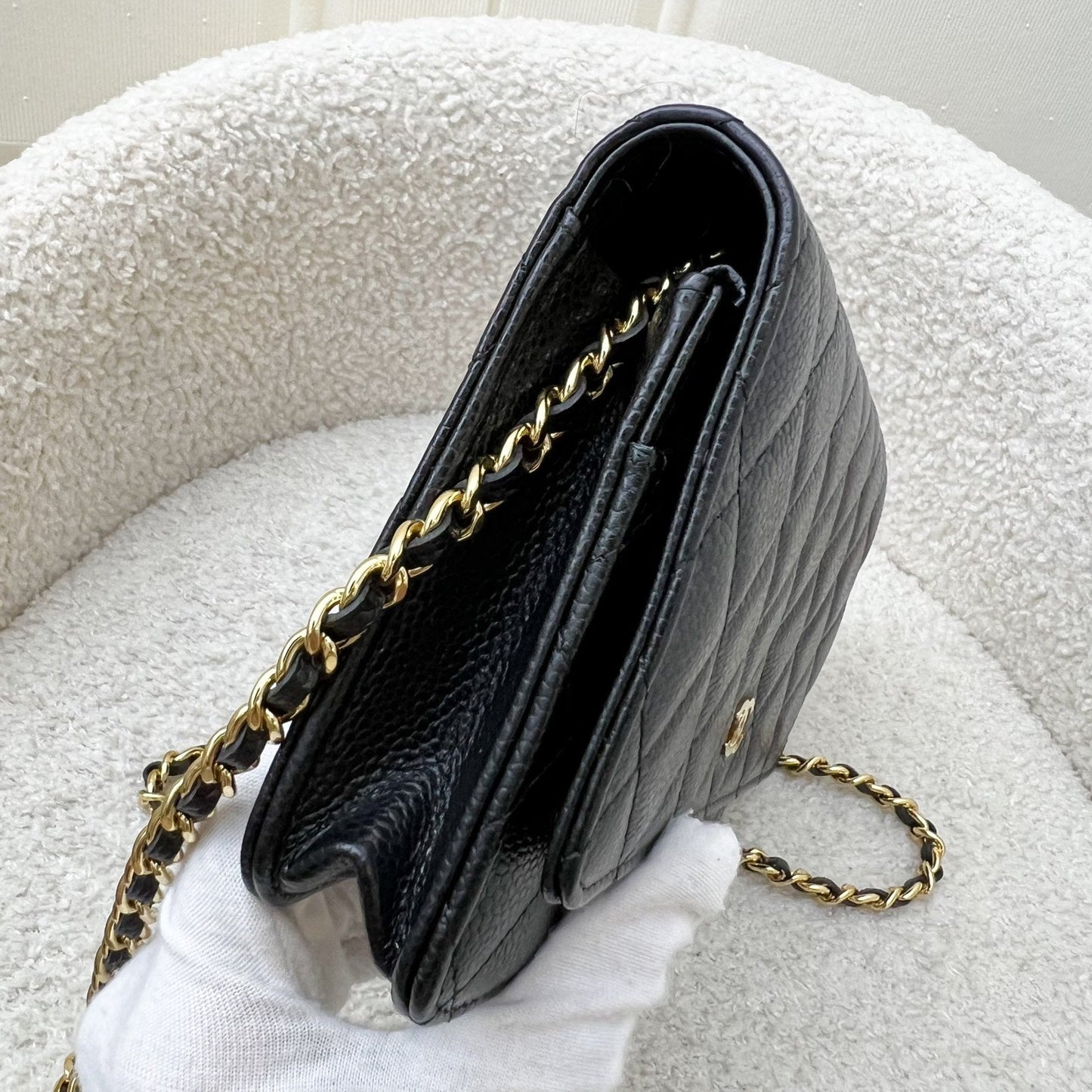 Chanel Classic Wallet on Chain WOC in Black Caviar and GHW (Model: ) Bag