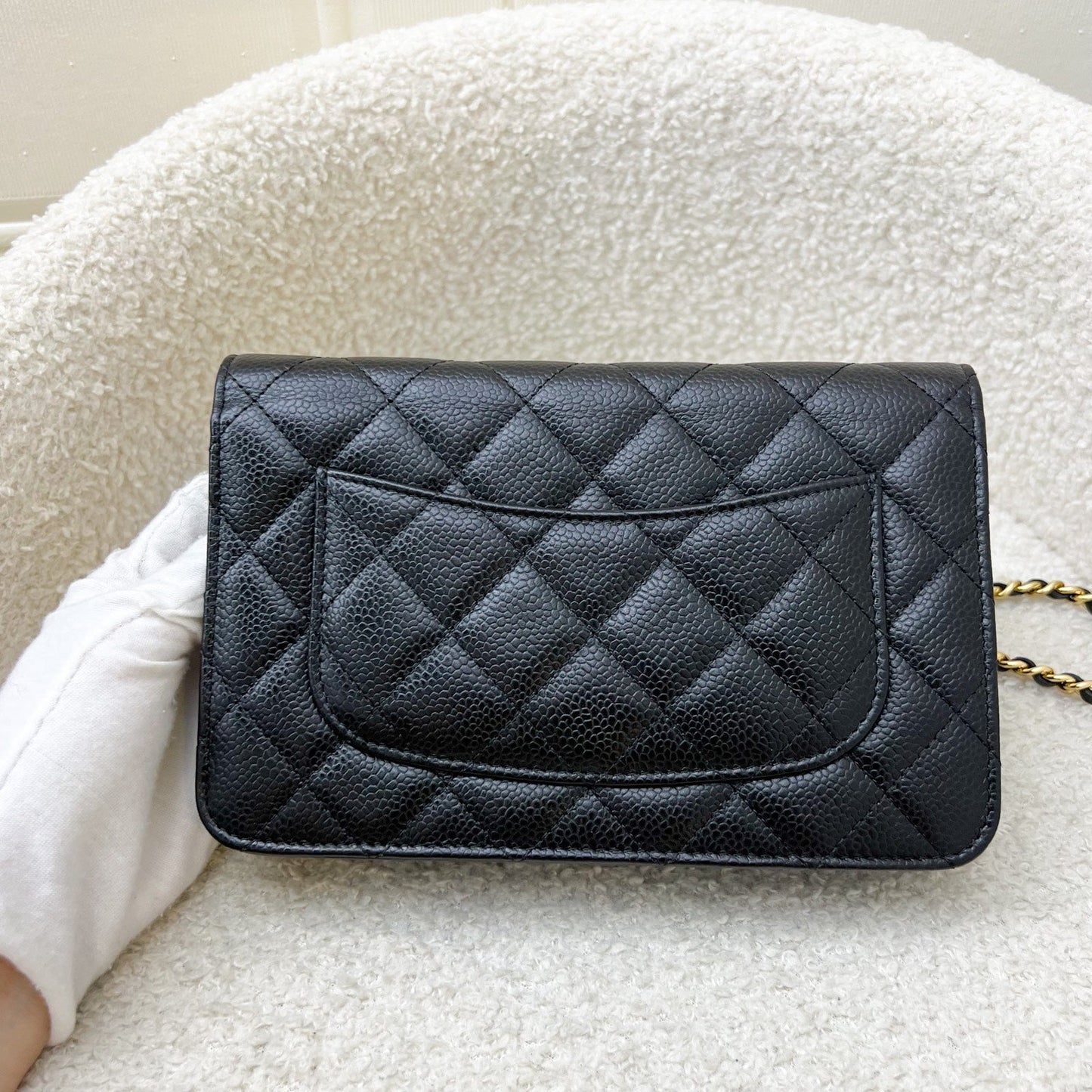 Chanel Classic Wallet on Chain WOC in Black Caviar and GHW (Model: ) Bag