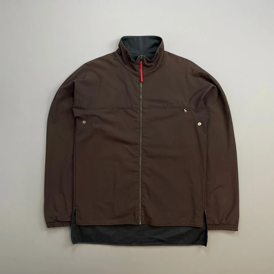Prada Handbag Sport Burgundy 00s Lightweight Technical -Through Jacket Nylon Zip