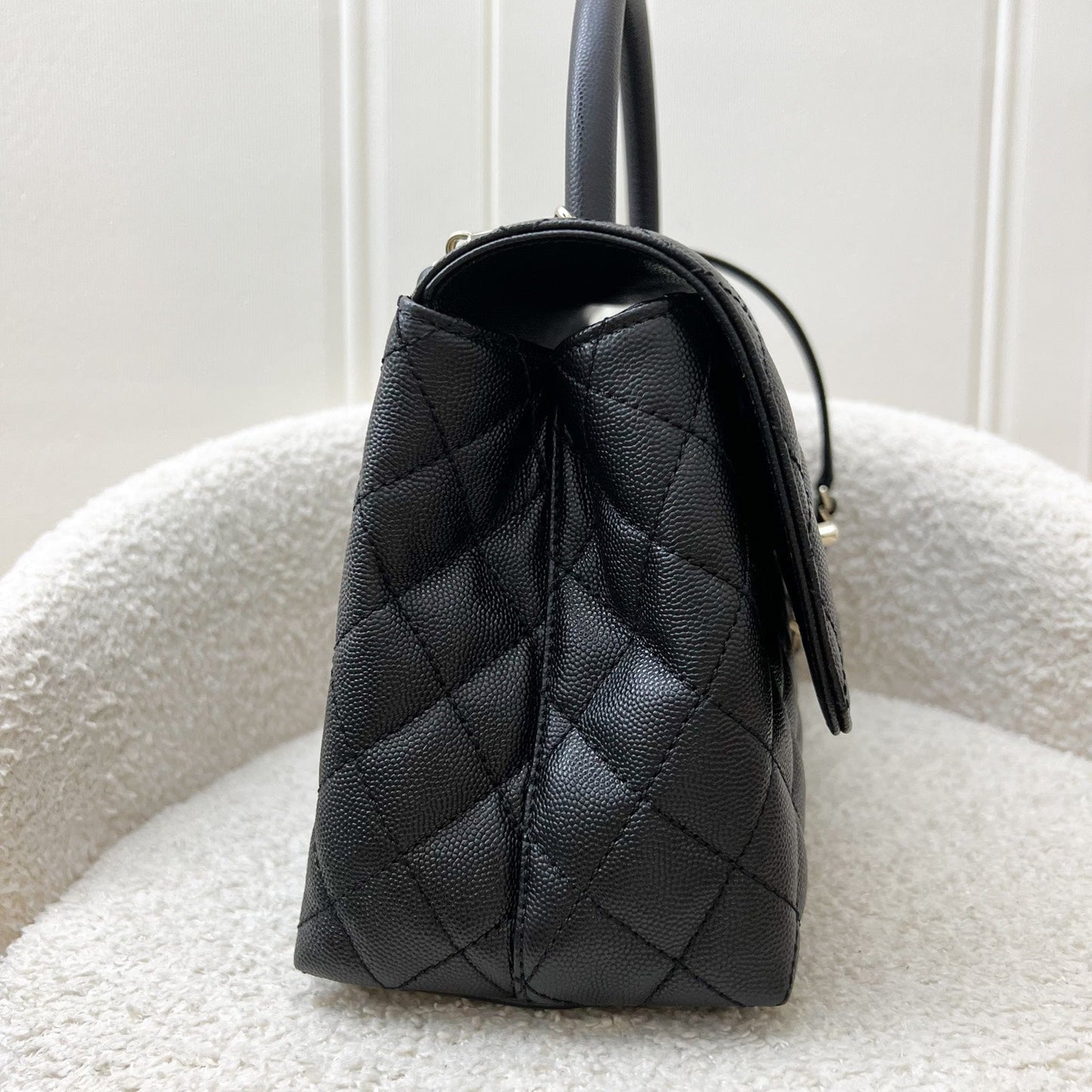 Chanel Medium Coco Handle in Black Caviar and GHW (Model: ) Accessory