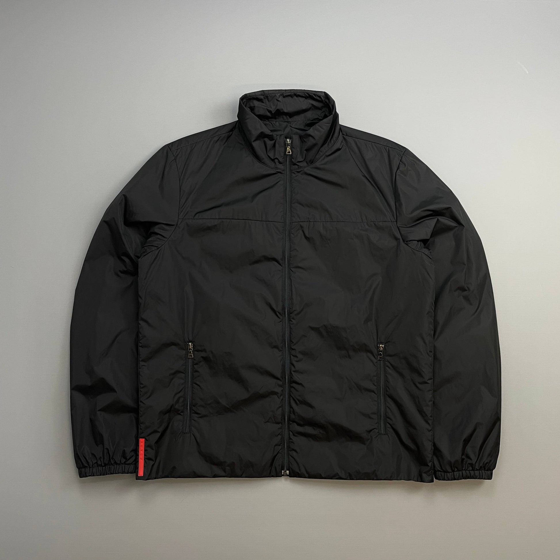 Prada Handbag Sport Padded Liner Bomber Jacket Nylon Black