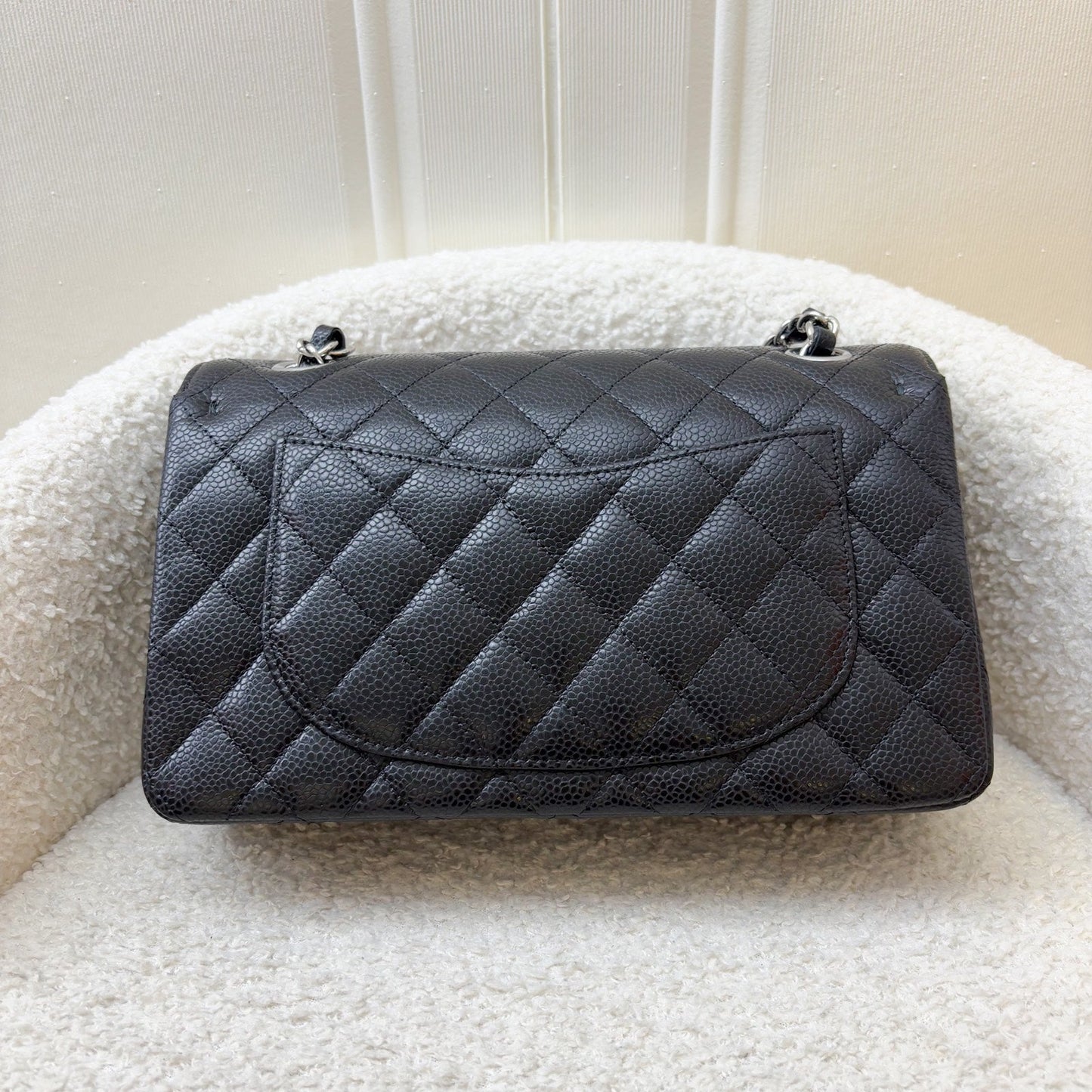 Chanel Small Classic Flap CF in Black Caviar and SHW (Model: ) Accessory