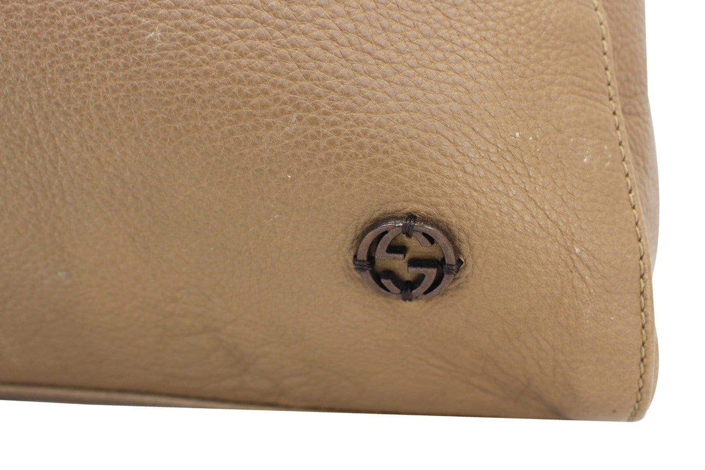 Gucci Mesh Hand Tote Bag Last Call Leather Brown