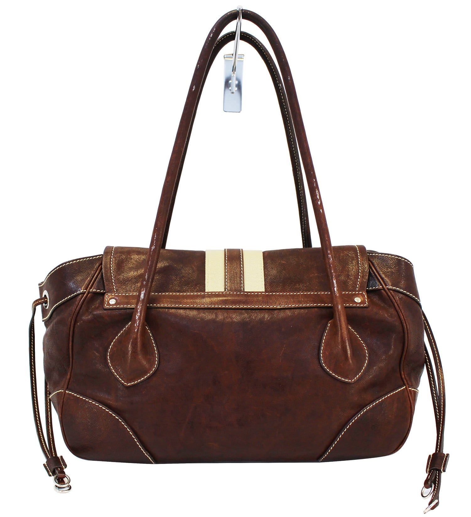 Prada Burgundy Shoulder Handbag Flap Shoulder Bag