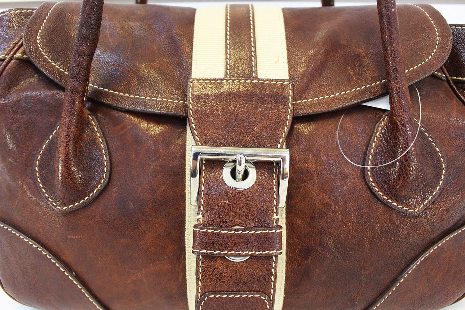 Prada Burgundy Shoulder Handbag Flap Shoulder Bag