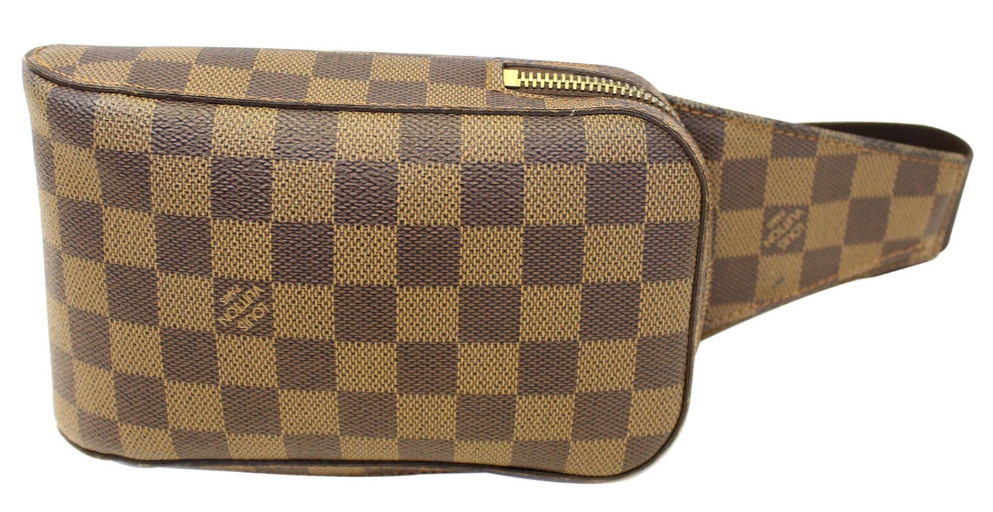 Louis Damier Ebene Geronimos Hip Bag Brown Crossbody Bag