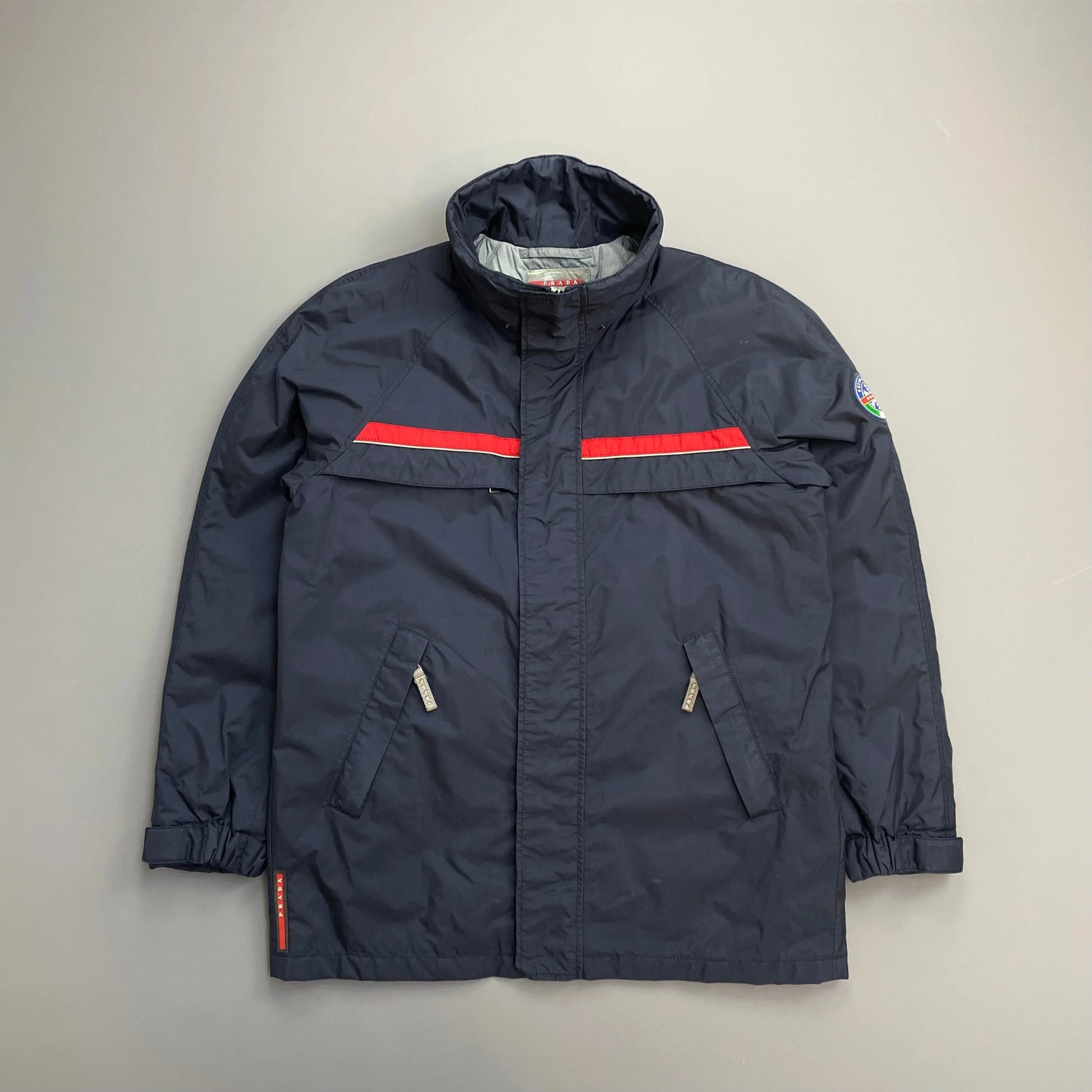 Prada Handbag Sport Active Sport Padded Ski Jacket Nylon Navy