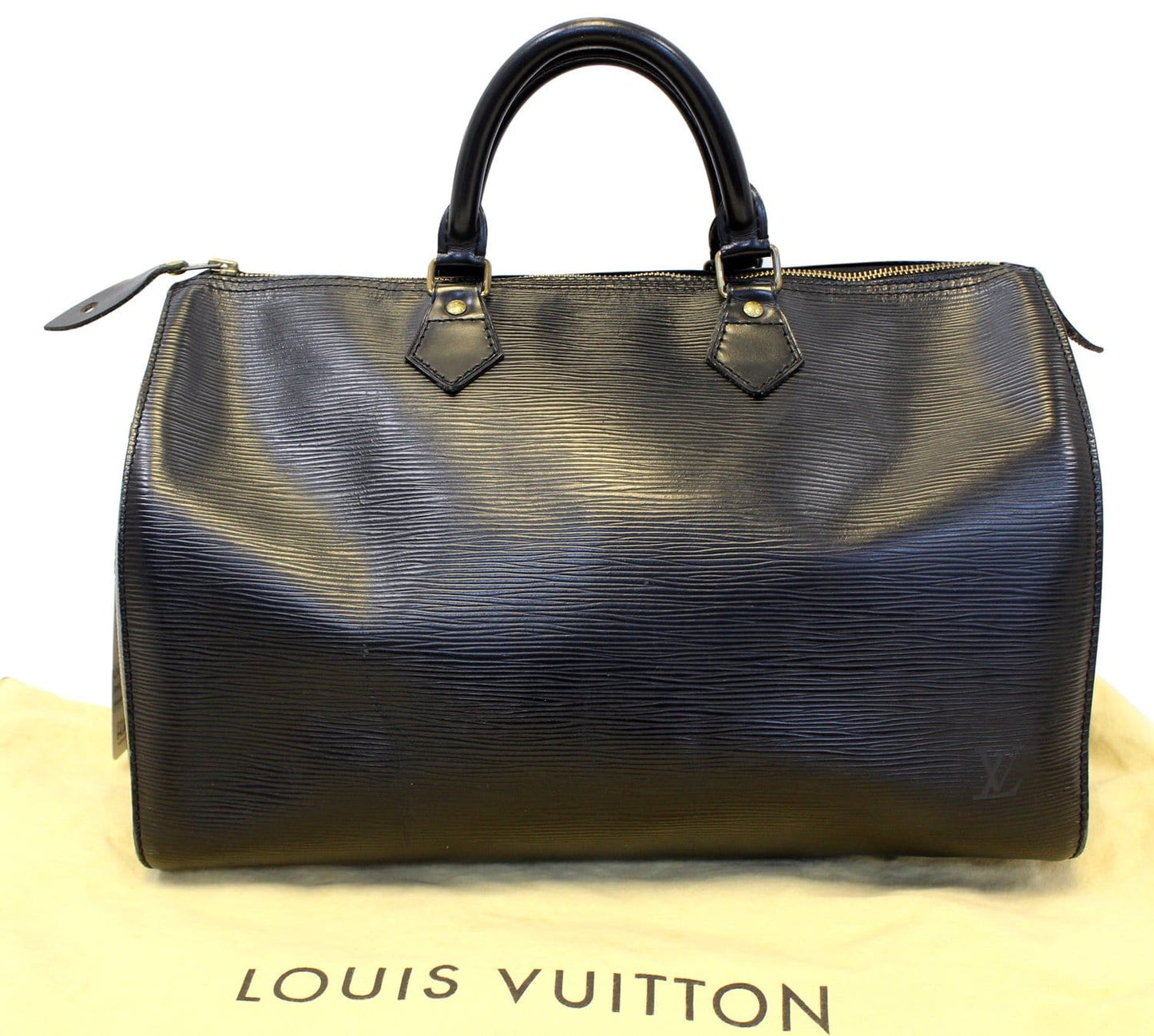 Louis Epi Speedy Satchel Bag Leather Black Travel Bag Bag E4350