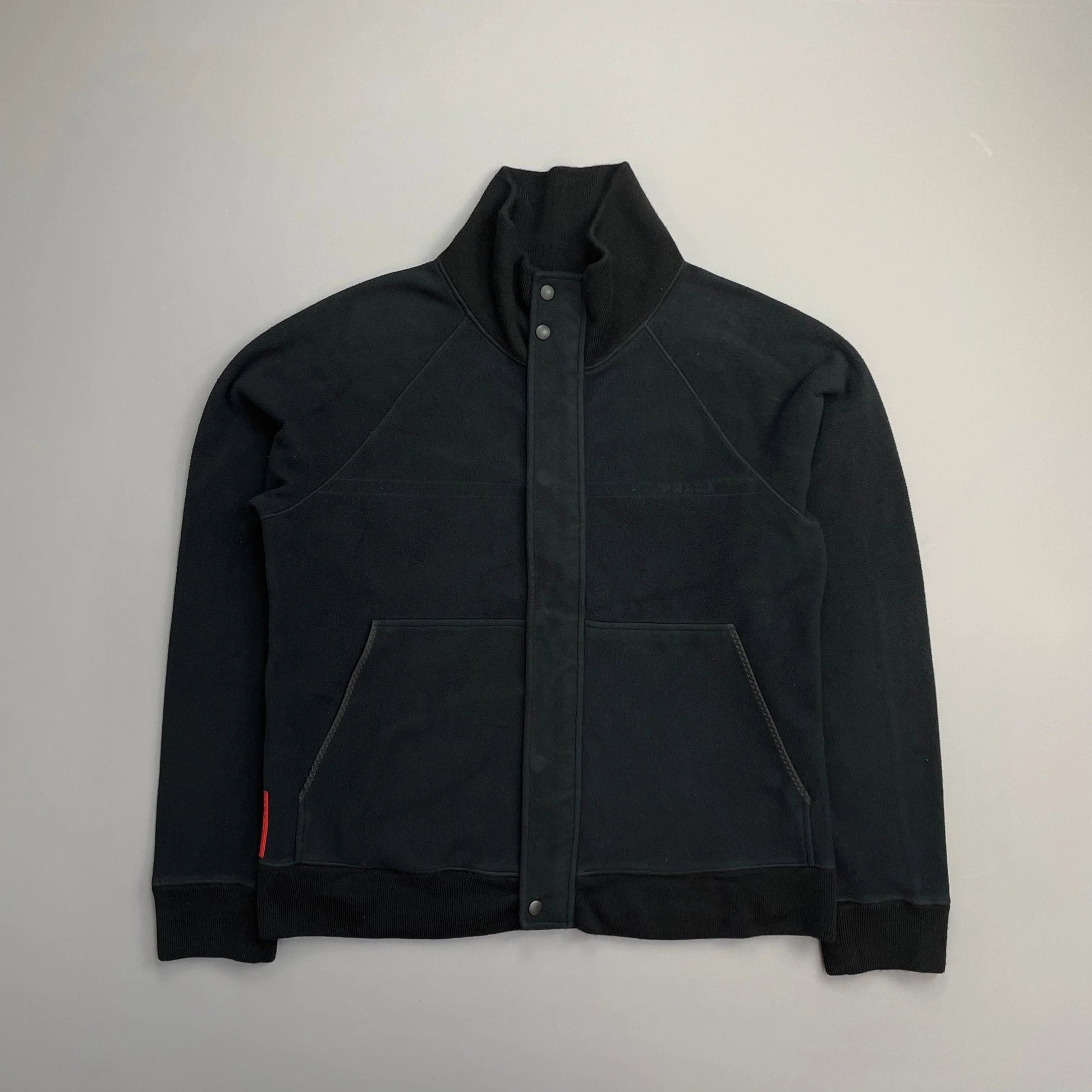 Prada Handbag Sport Technical Wool Fleece Jacket Black