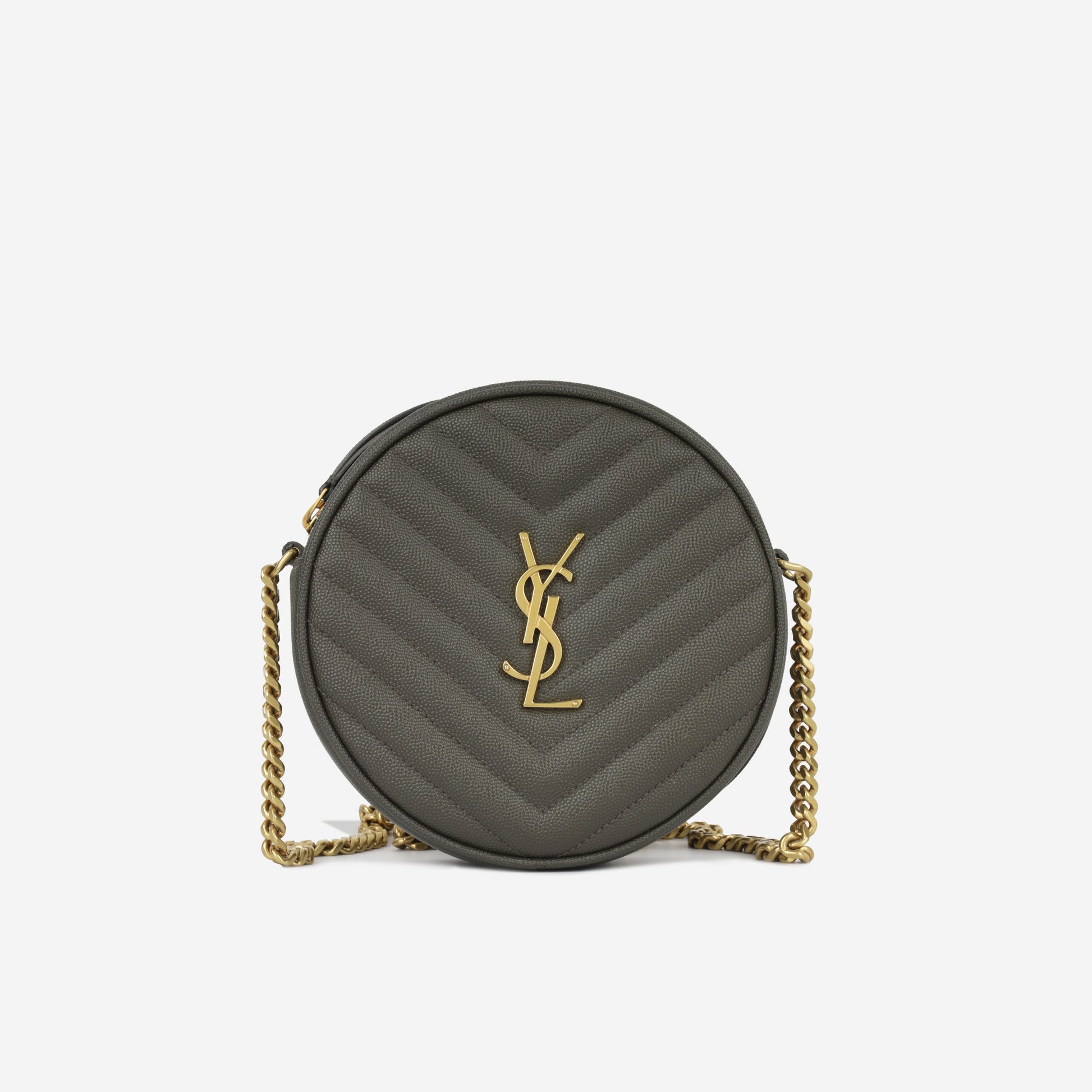 YSL Saint Laurent Vinyle Round Camera Bag Shoulder Bag
