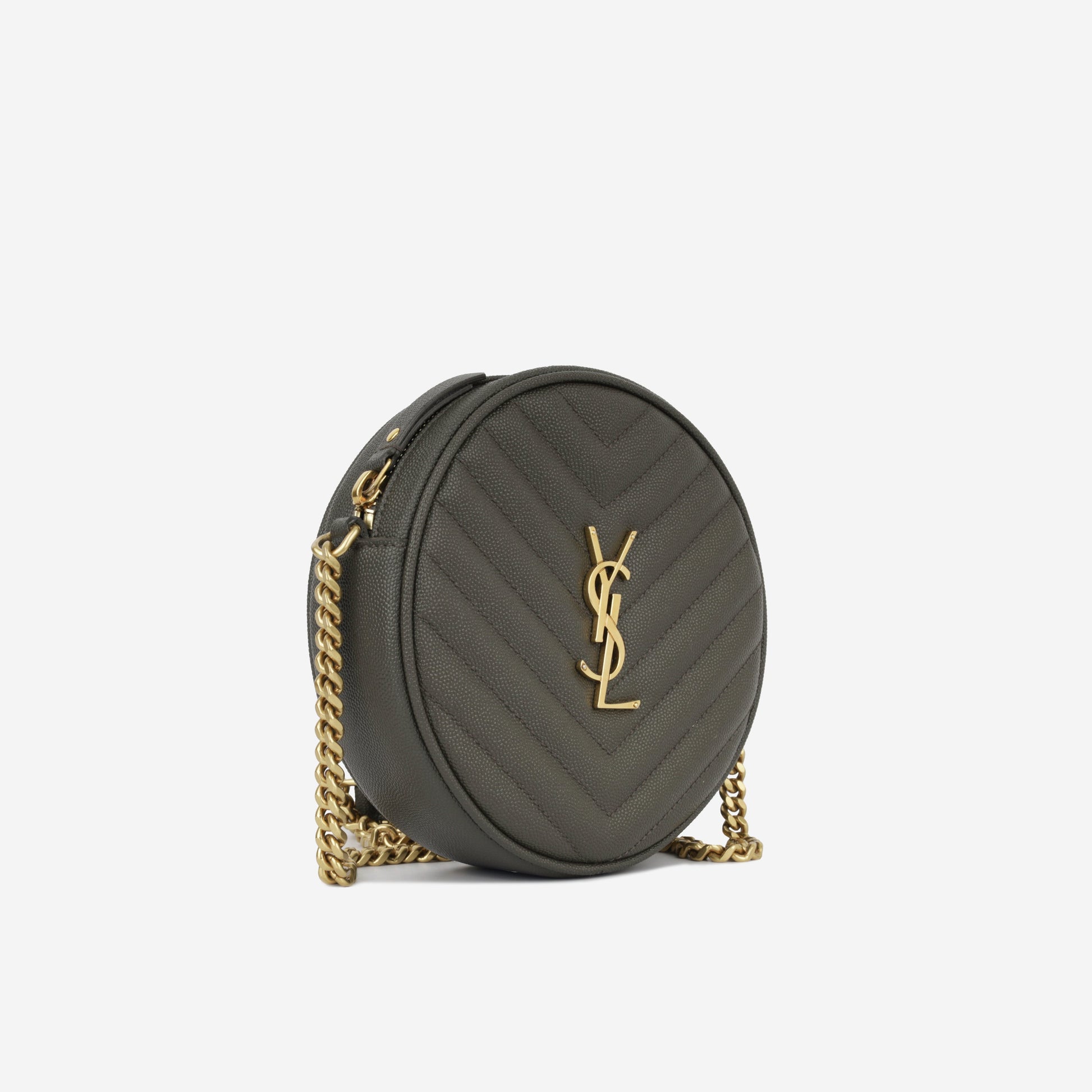 YSL Saint Laurent Vinyle Round Camera Bag Shoulder Bag