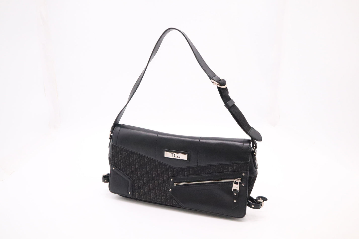 Dior Shoulder Bag In And Leather Canvas