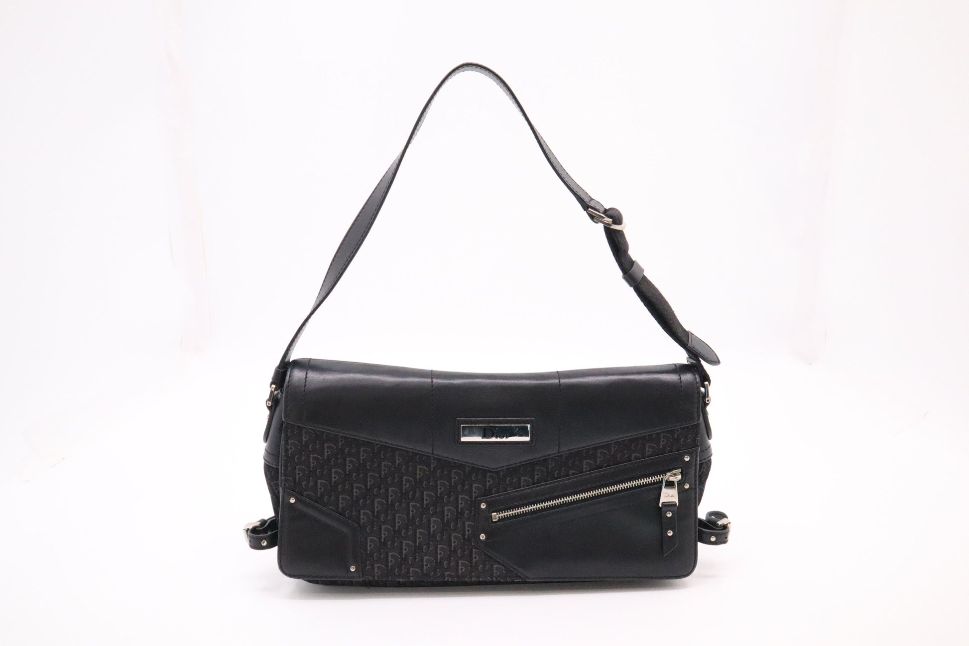 Dior Shoulder Bag In And Leather Canvas