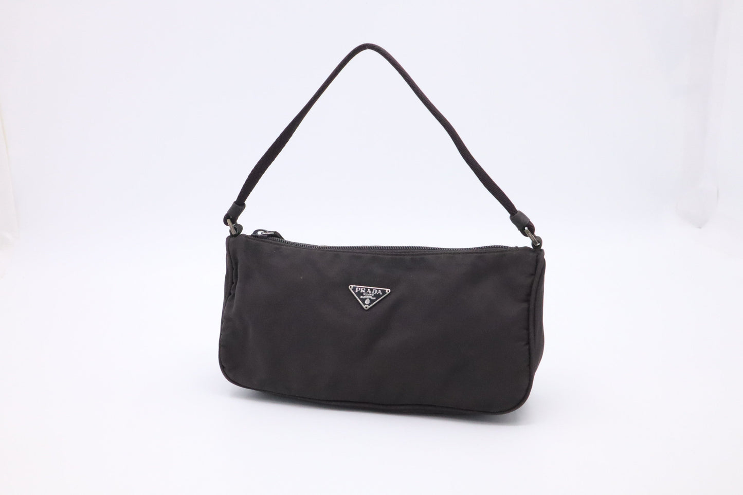 Prada Handbag In Nylon Brown Travel Bag