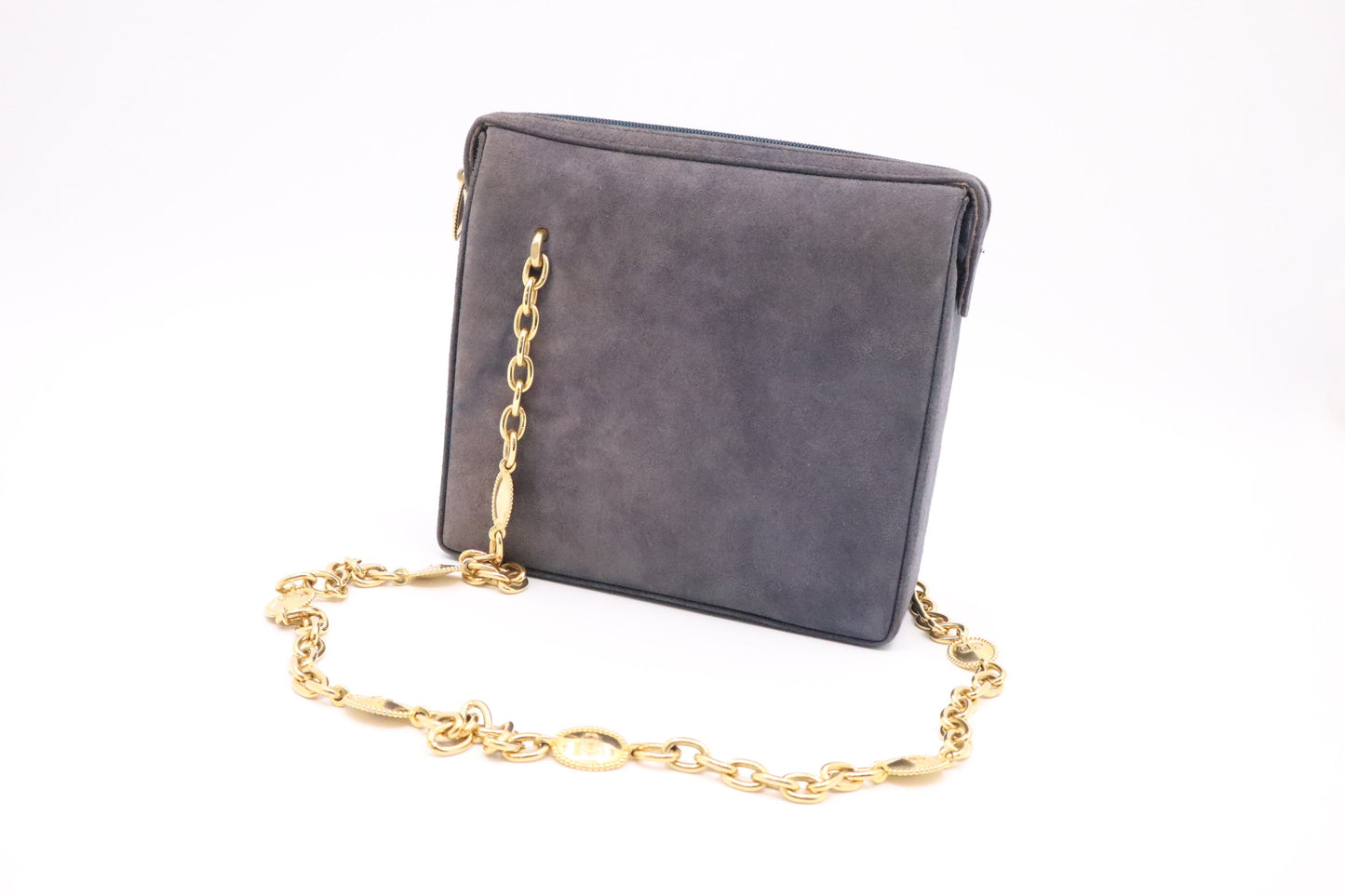 Dior Shoulder Bag In Suede Blue
