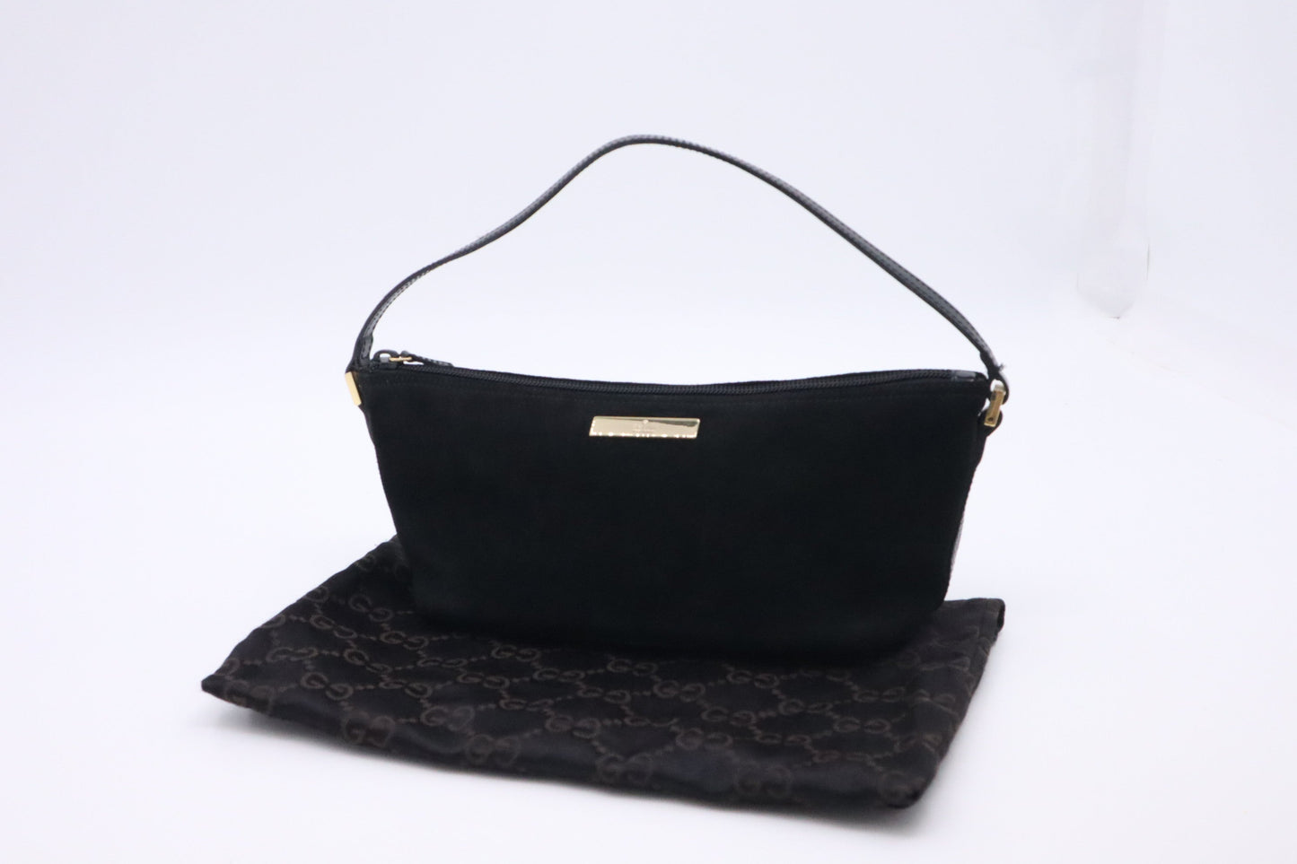 Gucci Boat Suede Black Handbag