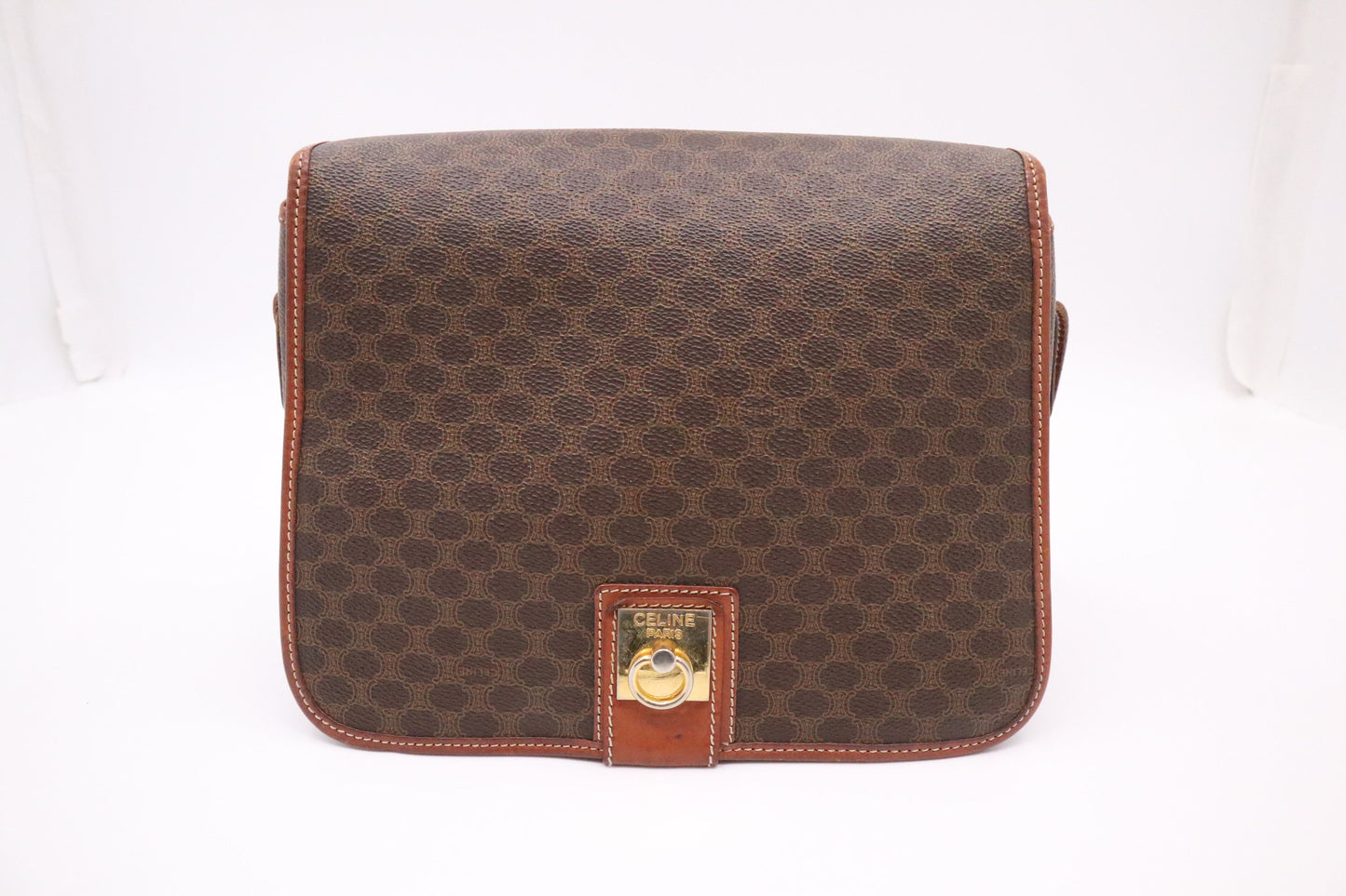 Celine Messenger Bag In Macadam Canvas Brown Travel Bag