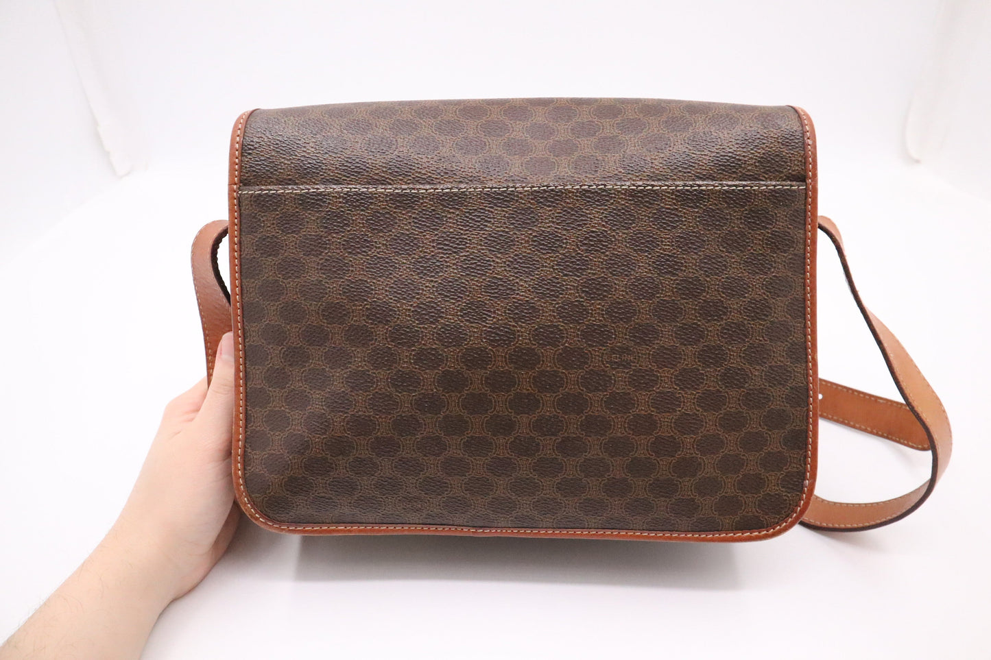 Celine Messenger Bag In Macadam Canvas Brown Travel Bag