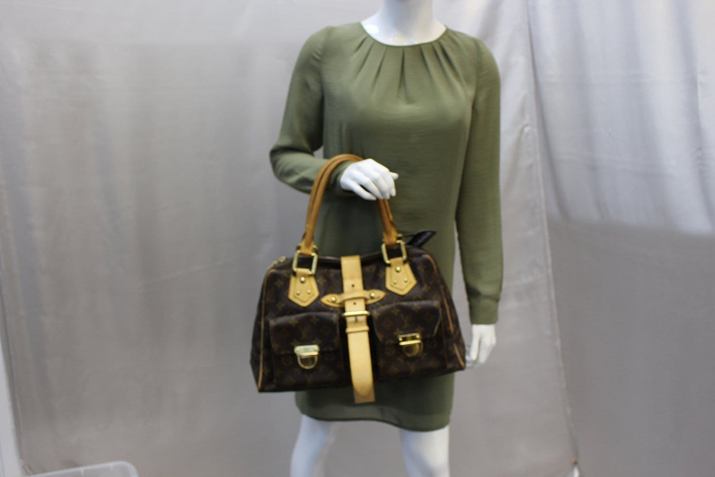 Louis Manhattan Gm Satchel Bag Canvas Monogram Travel Bag