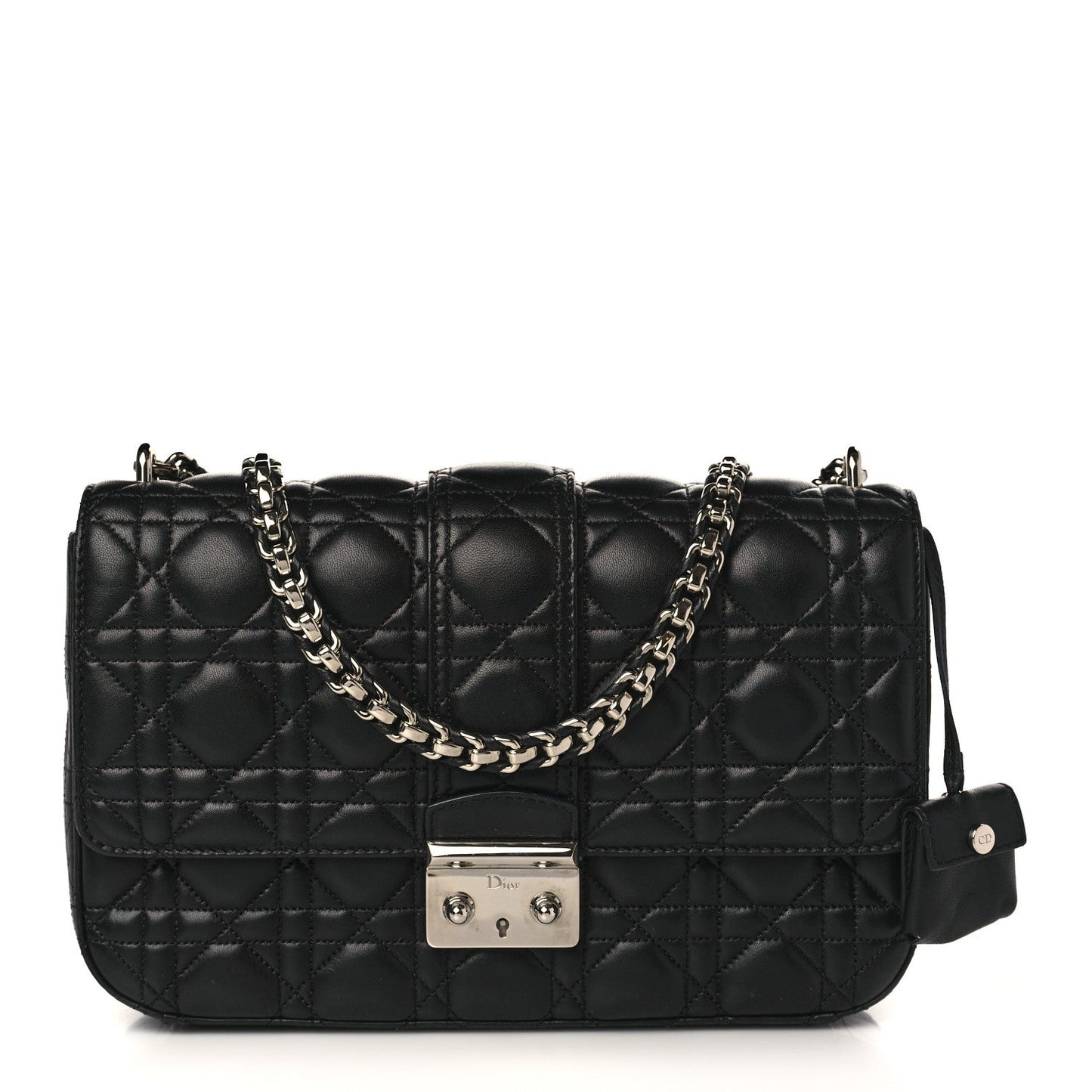 Dior Shoulder Bag Miss in with Hardware Leather Lambskin Black