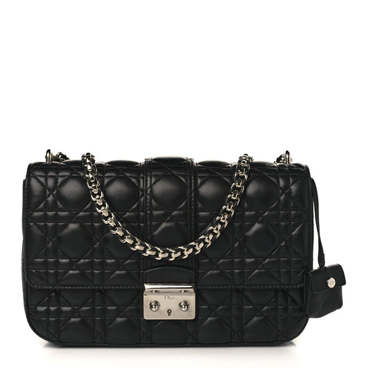Dior Shoulder Bag Miss in with Hardware Leather Lambskin Black