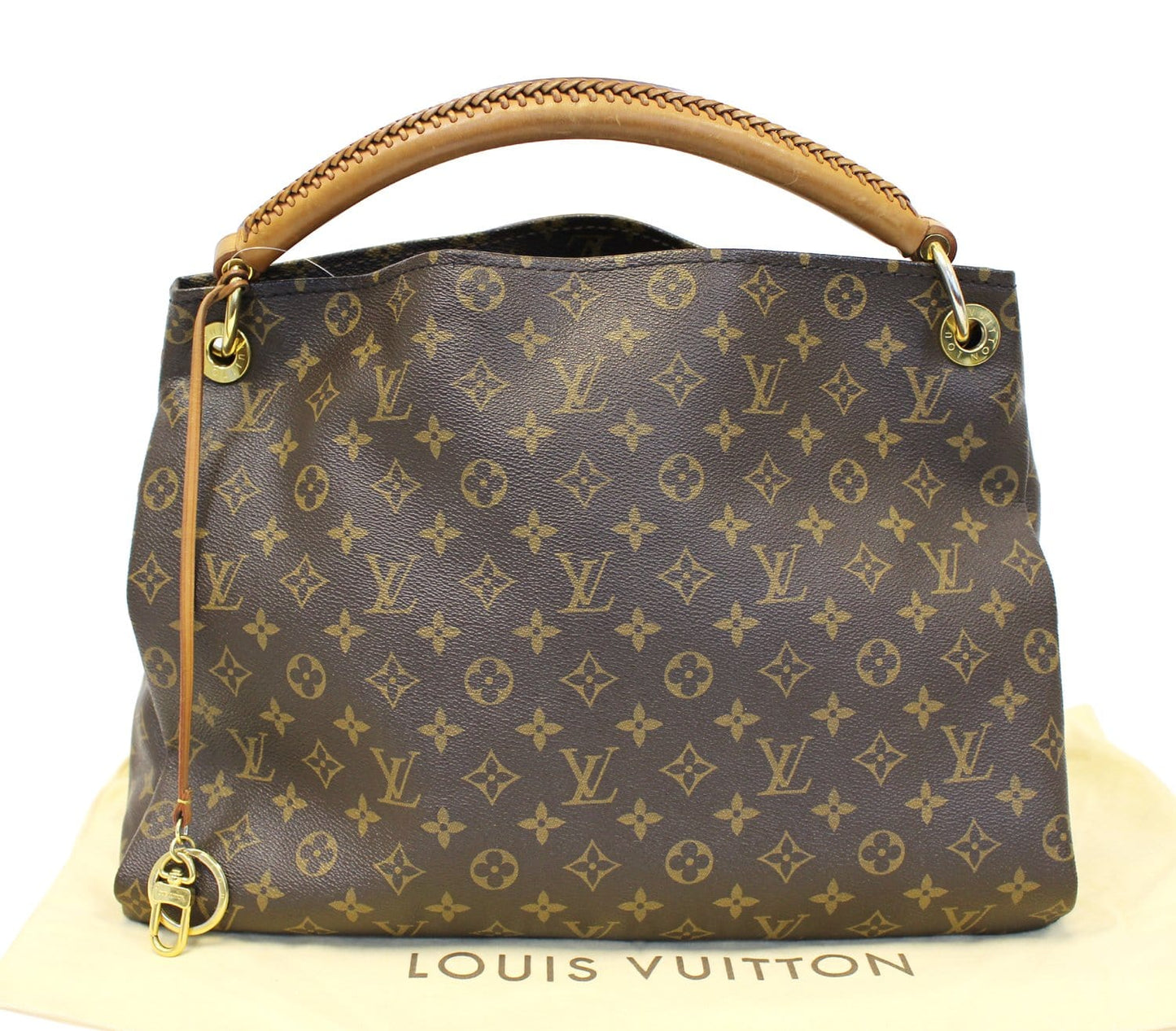 Louis Artsy Mm Tote Handbag Canvas Monogram Shoulder Bag