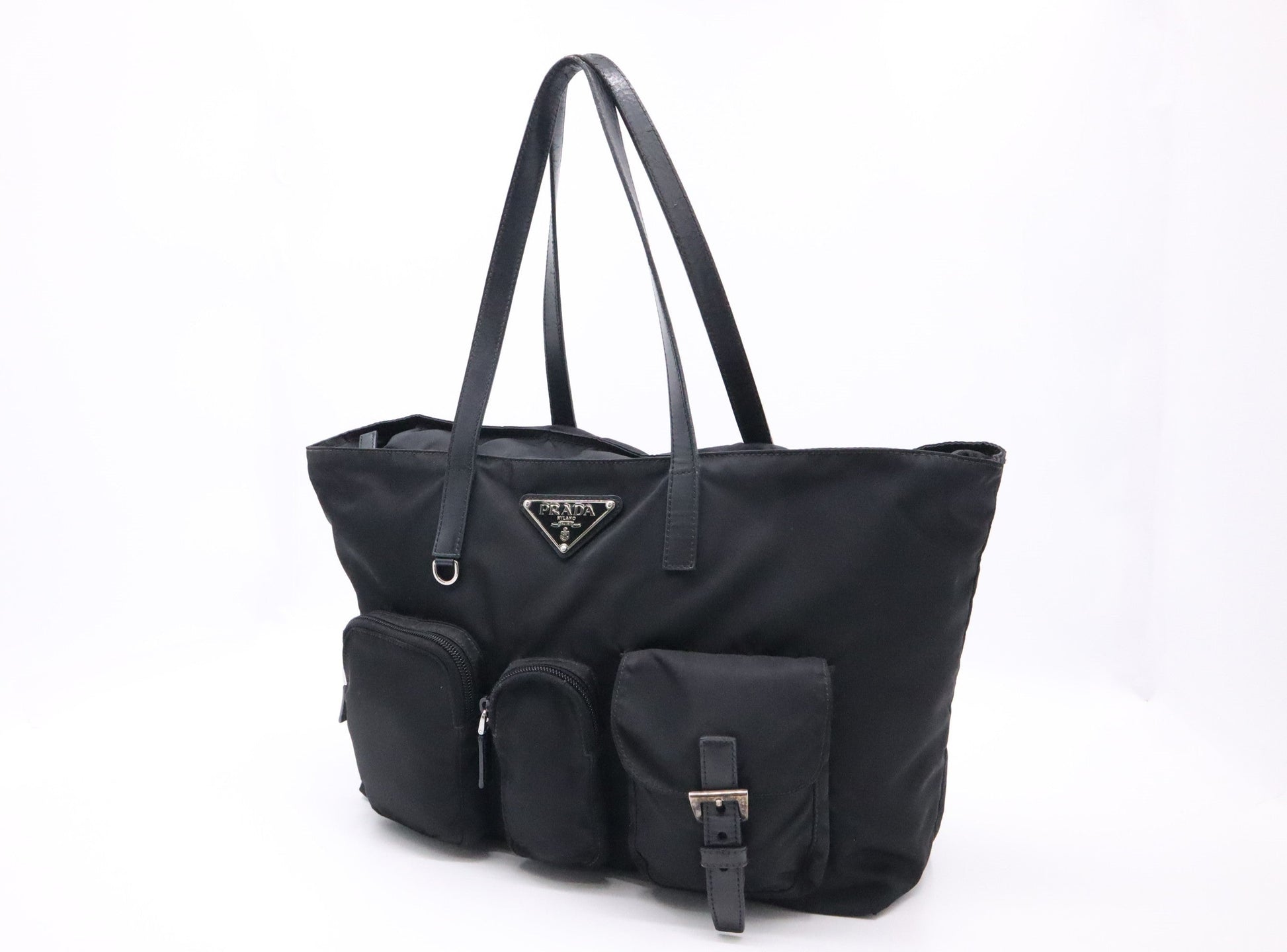 Prada Tote In Handbag Nylon Black Tote Bag