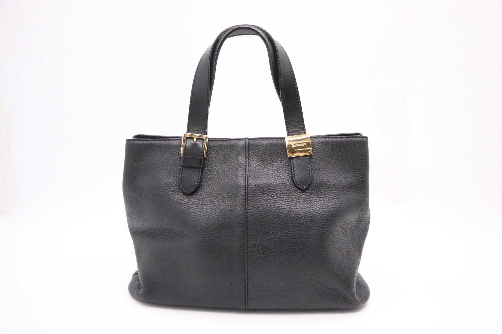 Burberry Handbag In Leather Black Travel Bag Black Leather 2
