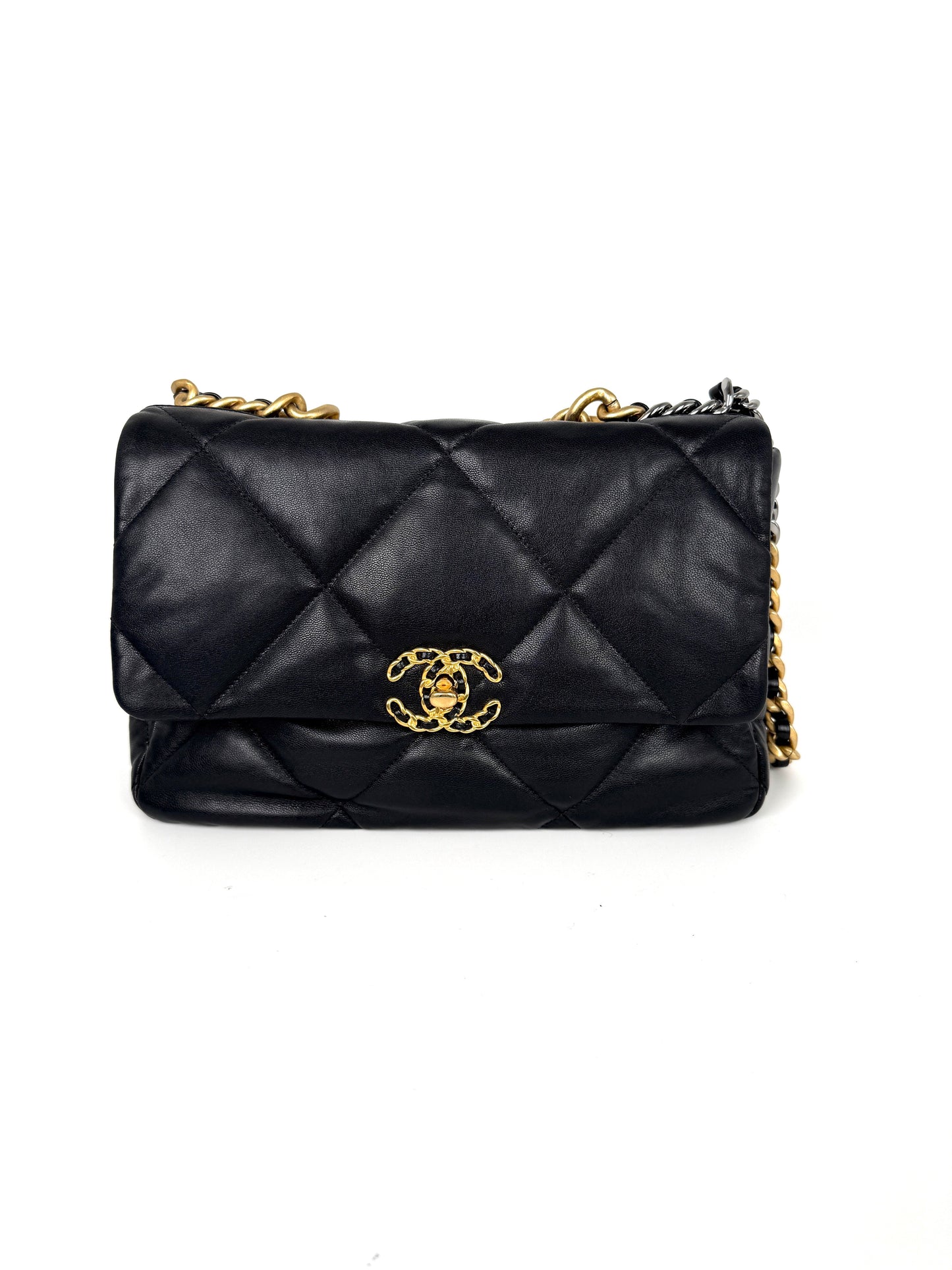 Chanel 19 2020 Large Black Quilted Gold Hardware Flap Bag