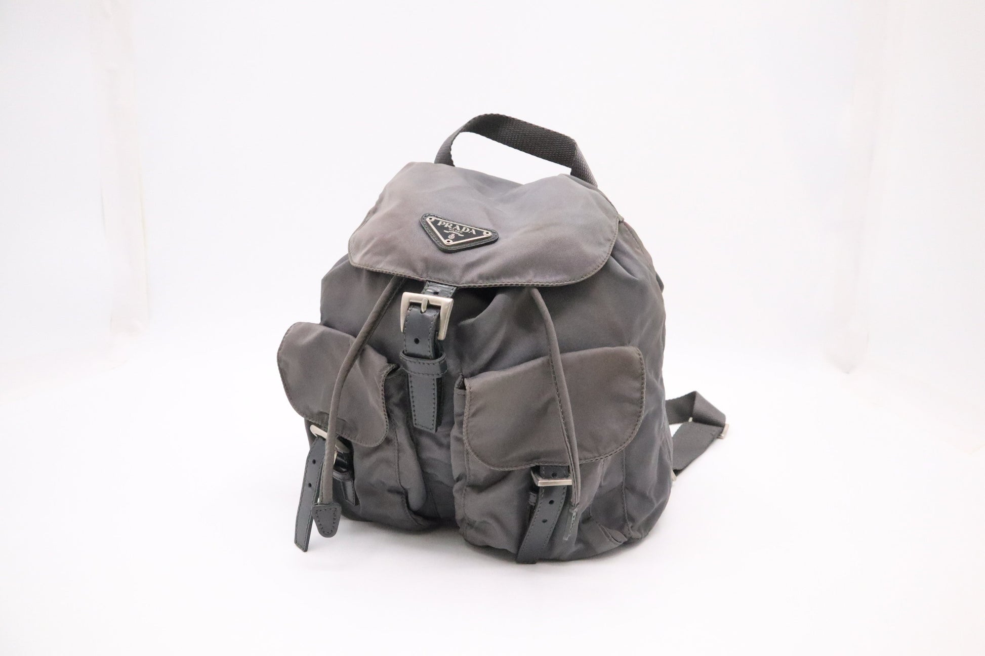 Prada Backpack In Gray Handbag Nylon