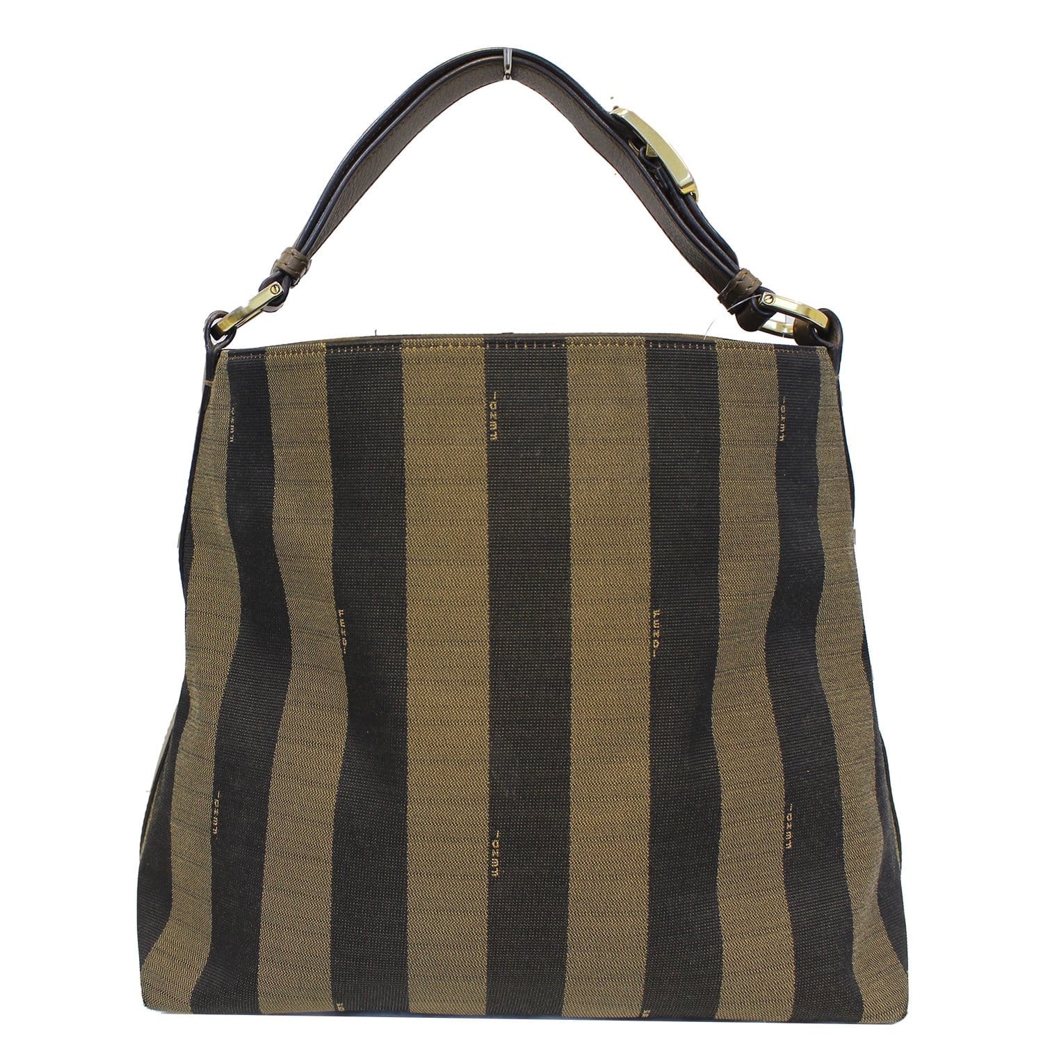 Fendi Pequin Tonal Stripe Hobo Bag
