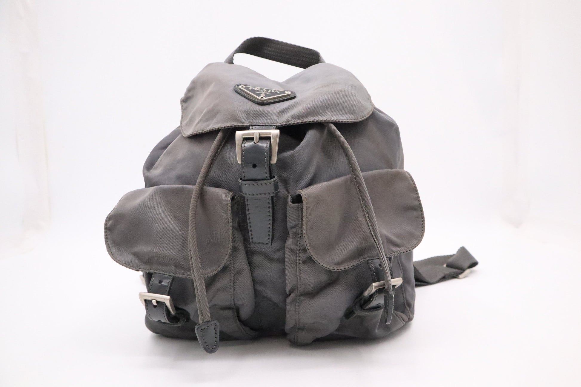 Prada Backpack In Gray Handbag Nylon