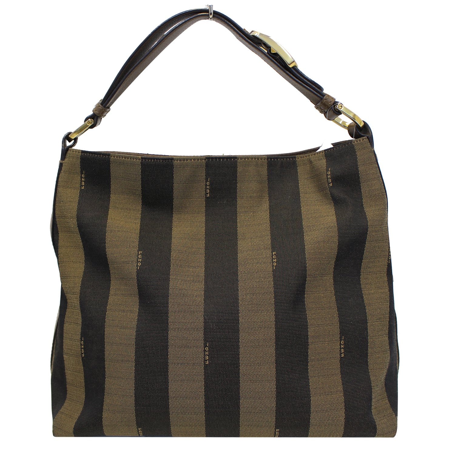 Fendi Pequin Tonal Stripe Hobo Bag