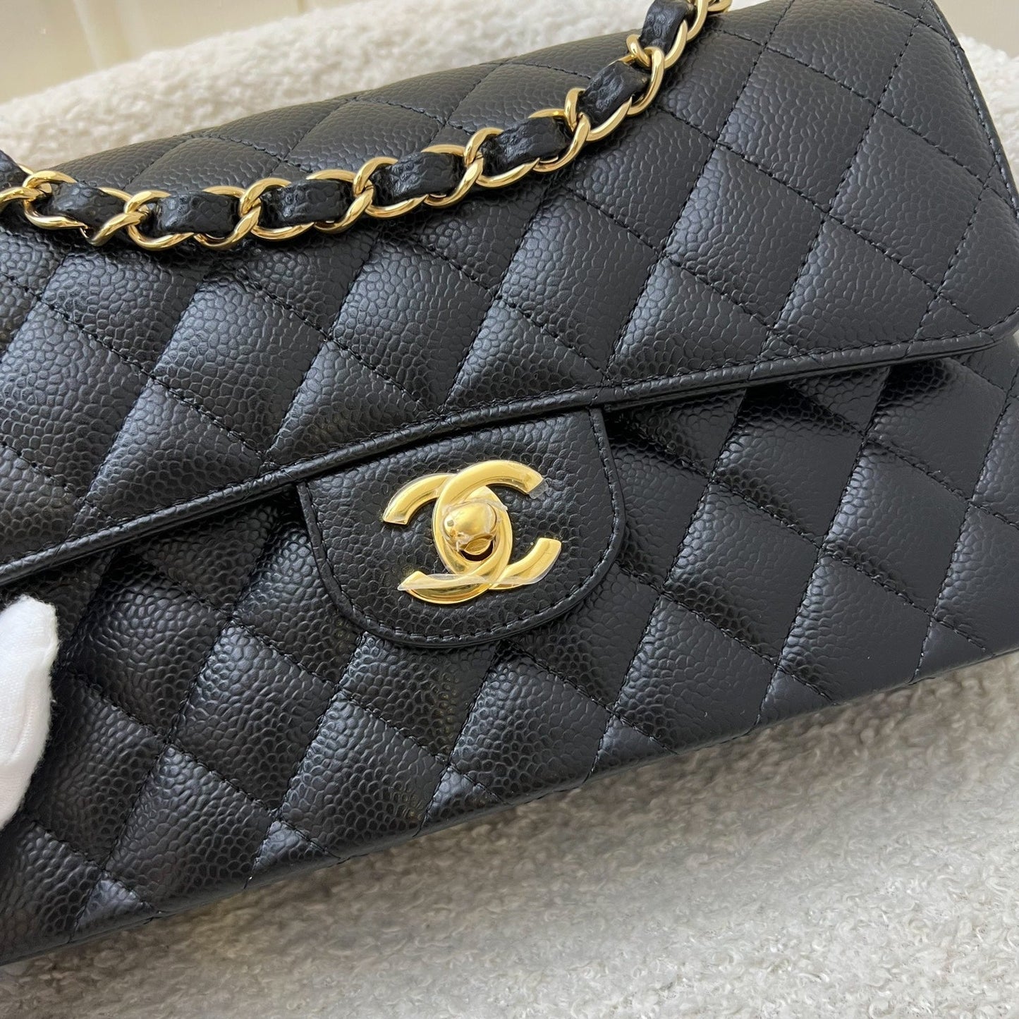Small Classic Flap CF in Black Caviar and GHW (Model: ) Accessory Classic