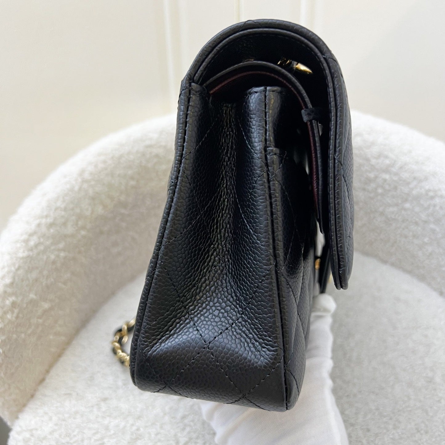 Chanel Medium Classic Flap CF in Black Caviar GHW (Model: ) Accessory