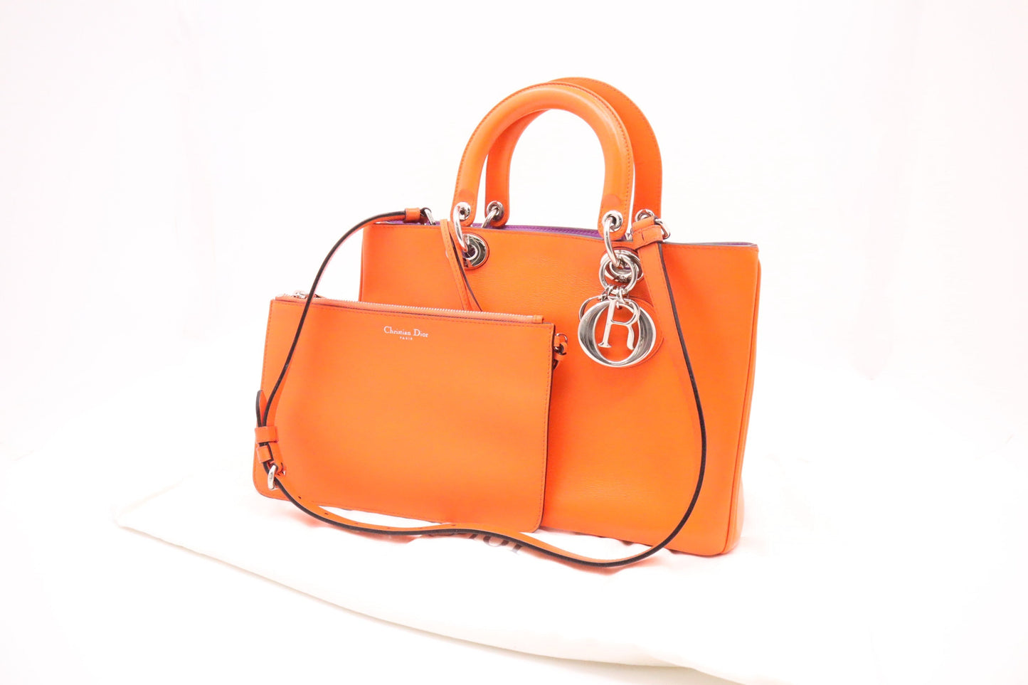 Dior issimo Way Bag In Orange Leather Travel Bag