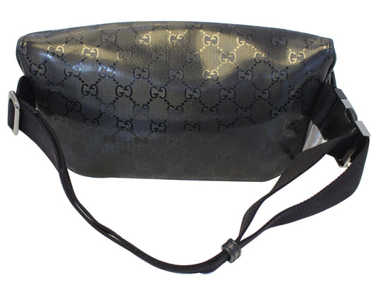 Gucci Imprime Waist Bum Bag Monogram Black Crossbody Bag