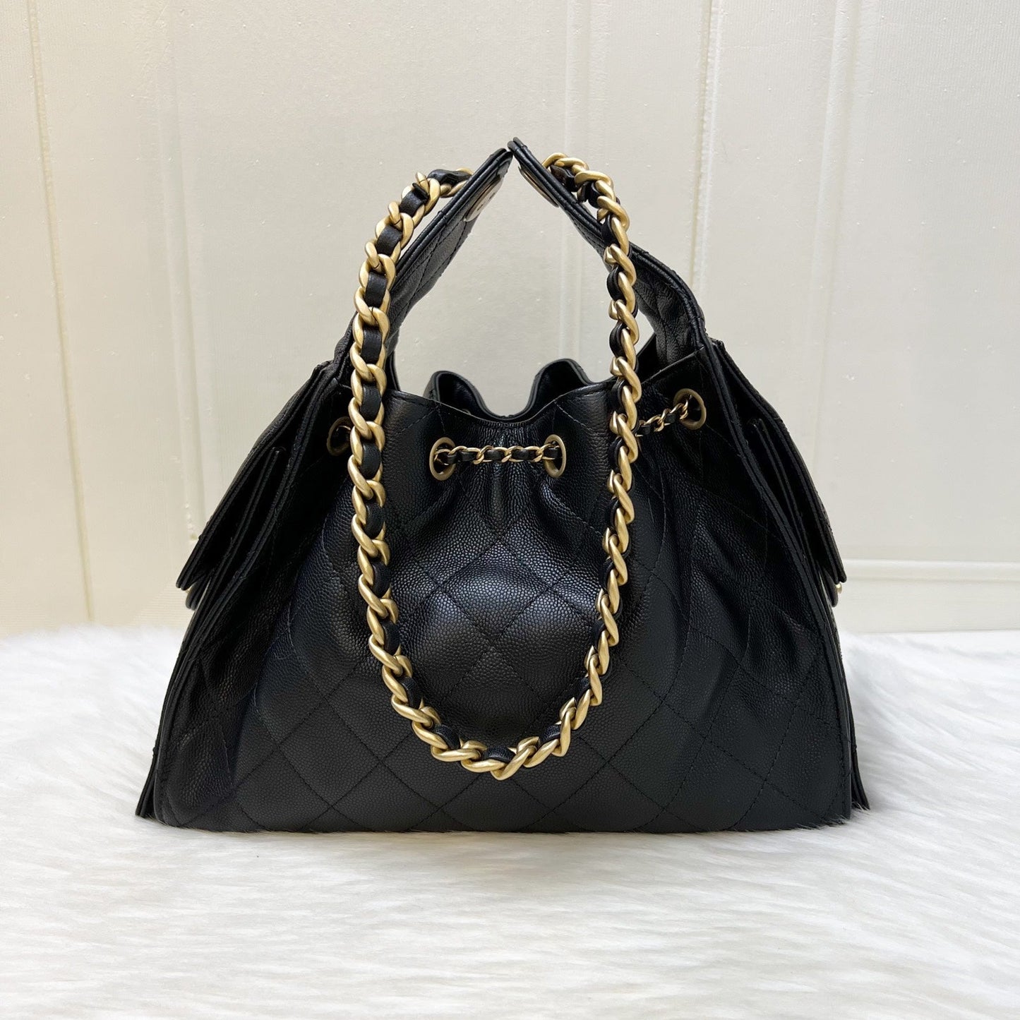 25 Small Hobo Bag in Black Caviar and AGHW (Model: ) Signature