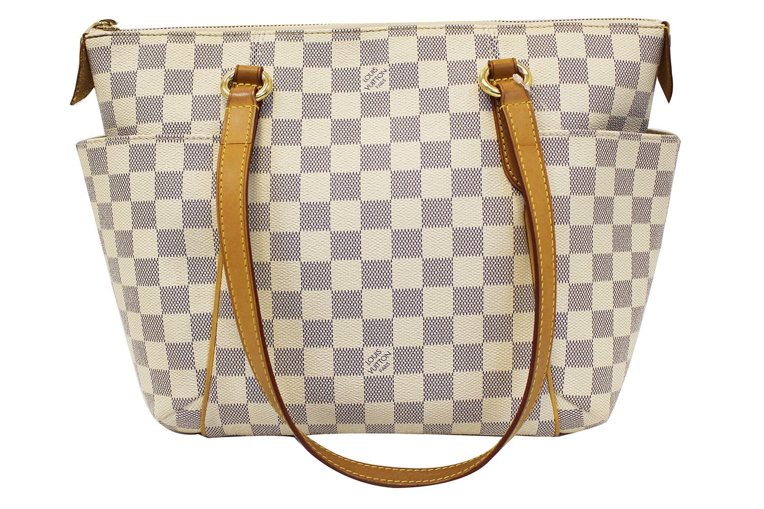 Louis Vuitton Damier Azur Totally Pm Shoulder Handbag Brown Shoulder Bag