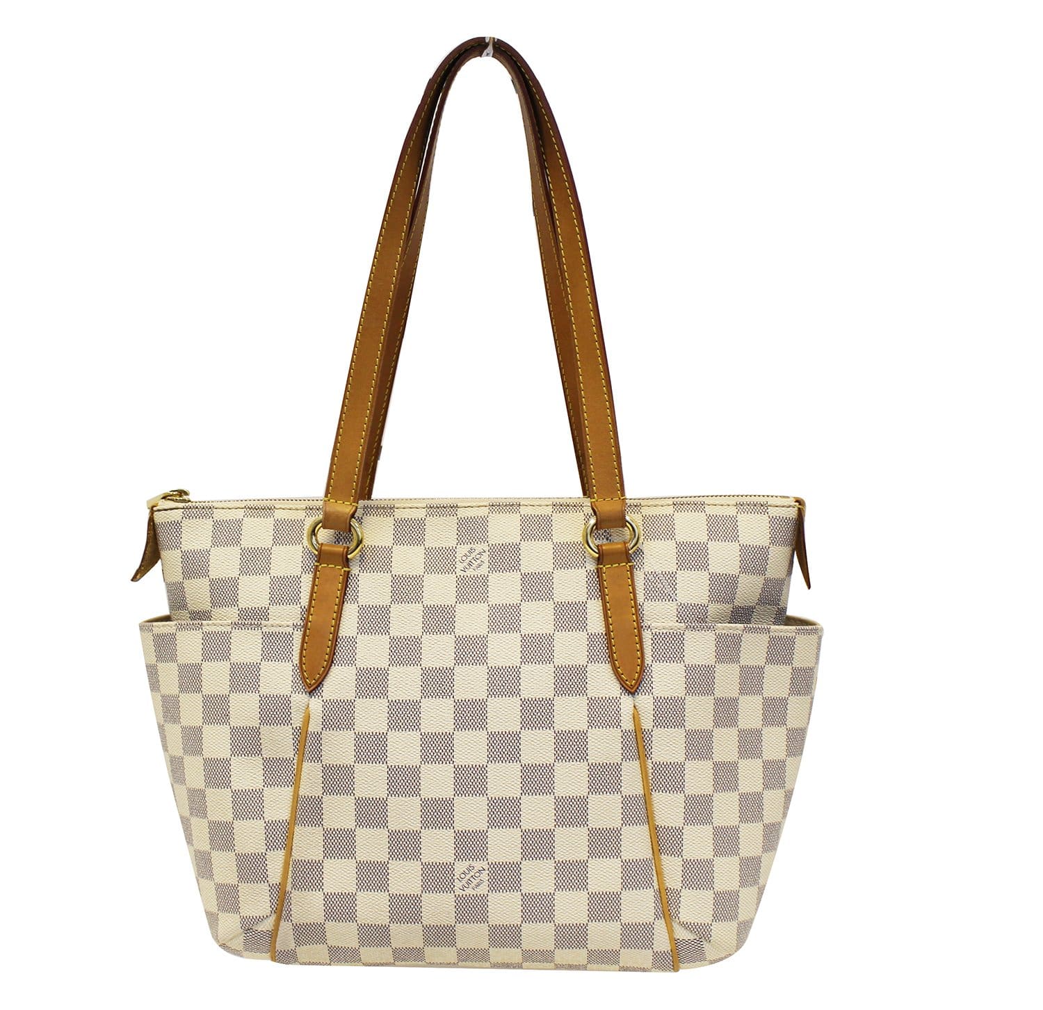 Louis Vuitton Damier Azur Totally Pm Shoulder Handbag Brown Shoulder Bag