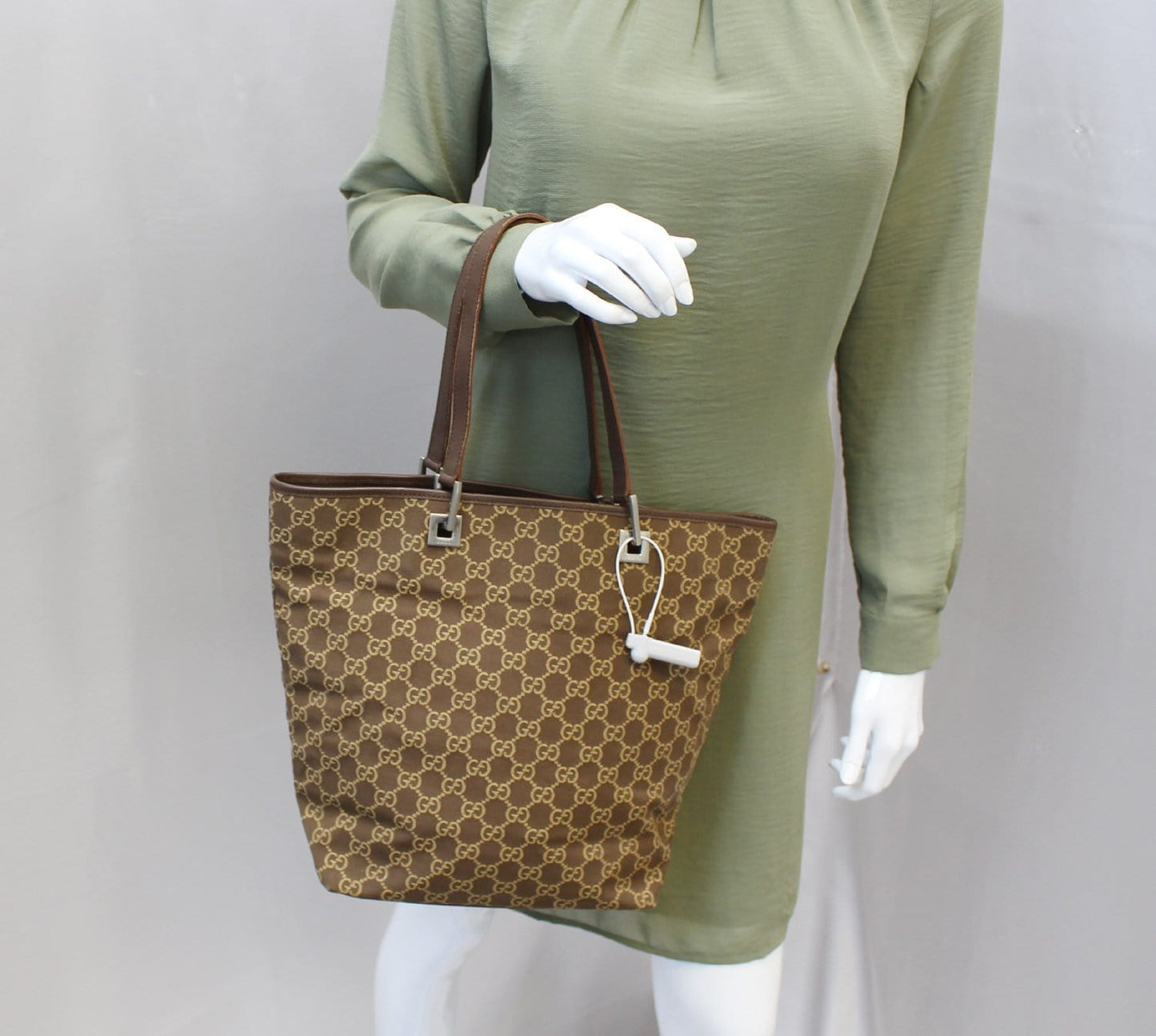 Gucci Beige Tote Bag Canvas Monogram