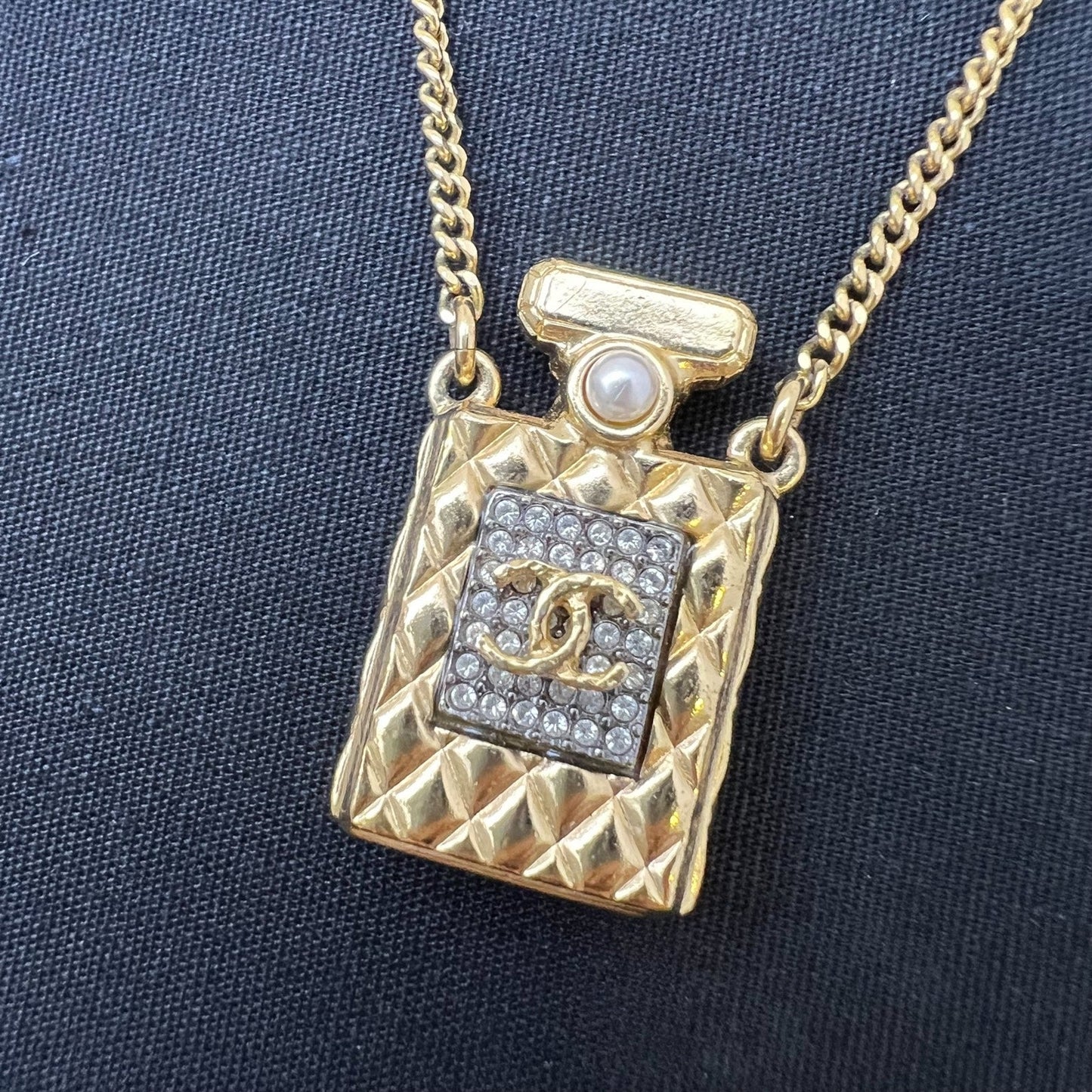 Perfume Bottle Necklace in AGHW Signature