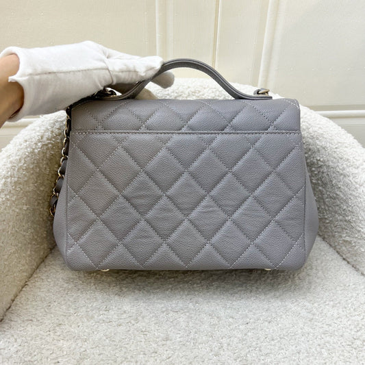 Chanel Medium Business Affinity Flap in Grey Caviar and LGHW (Model: ) Accessory