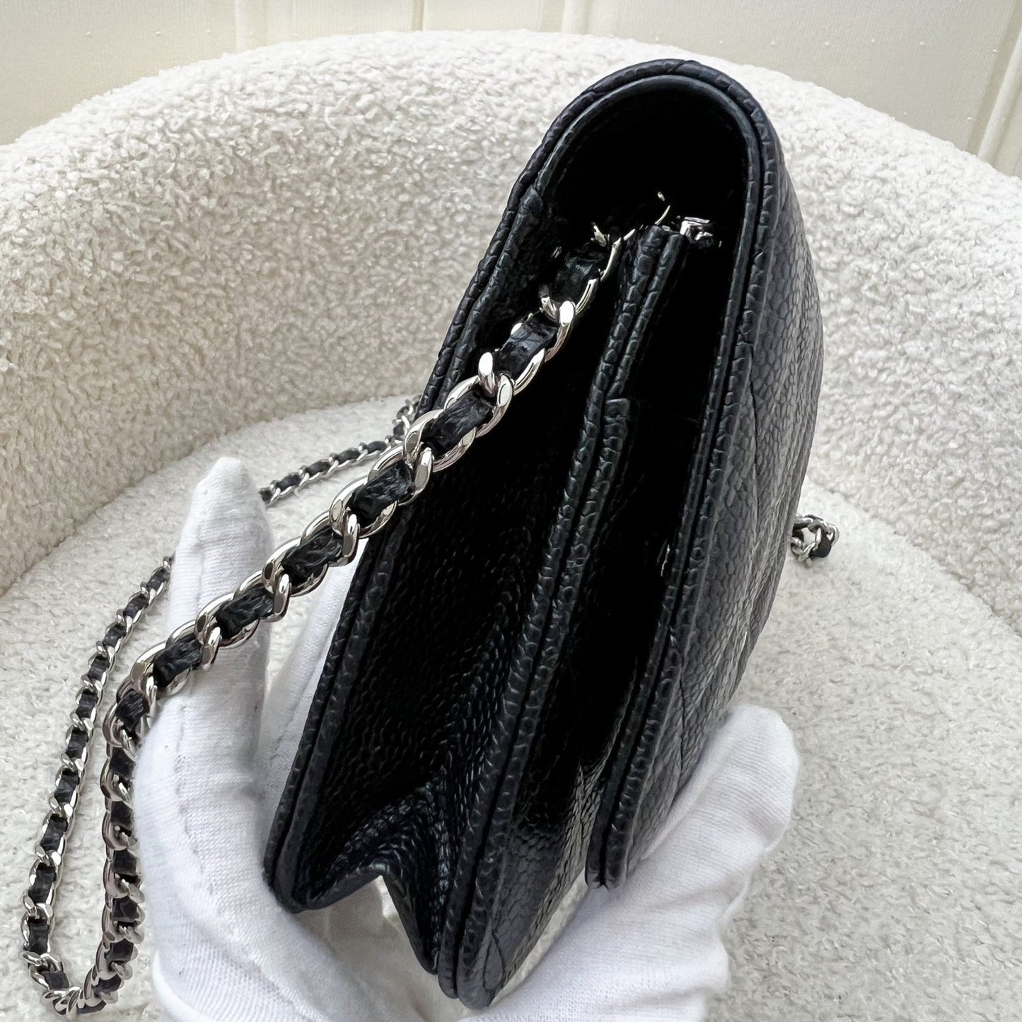 Classic Wallet on Chain WOC in Black Caviar and SHW Classic